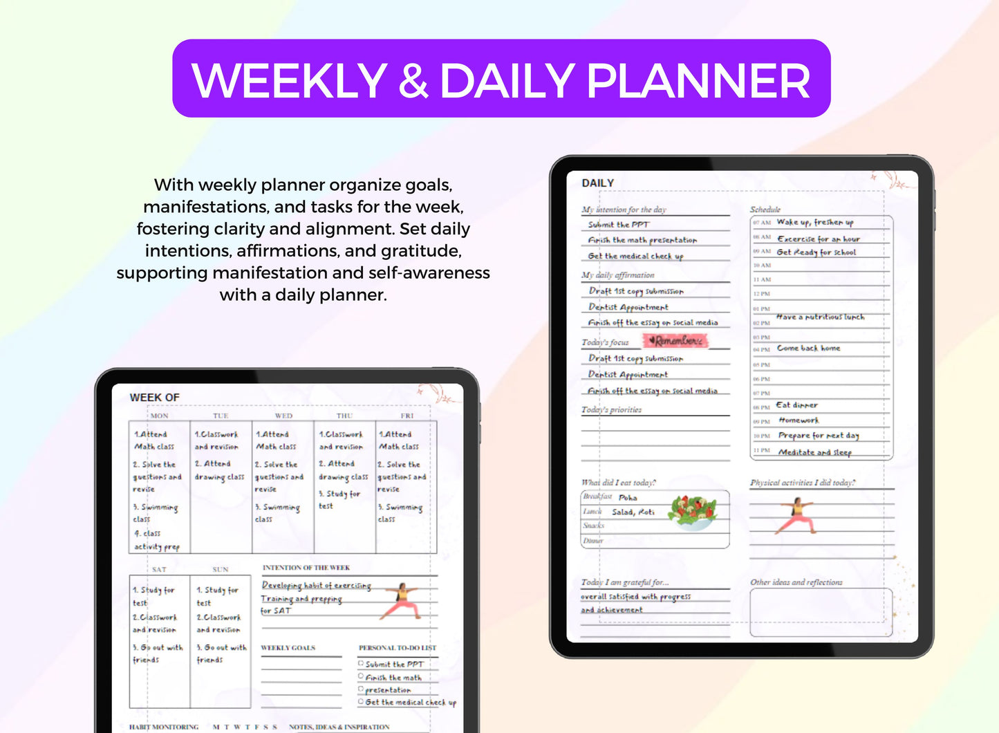 Manifestation Planner with FREE Notebook Planner Digital and Printable
