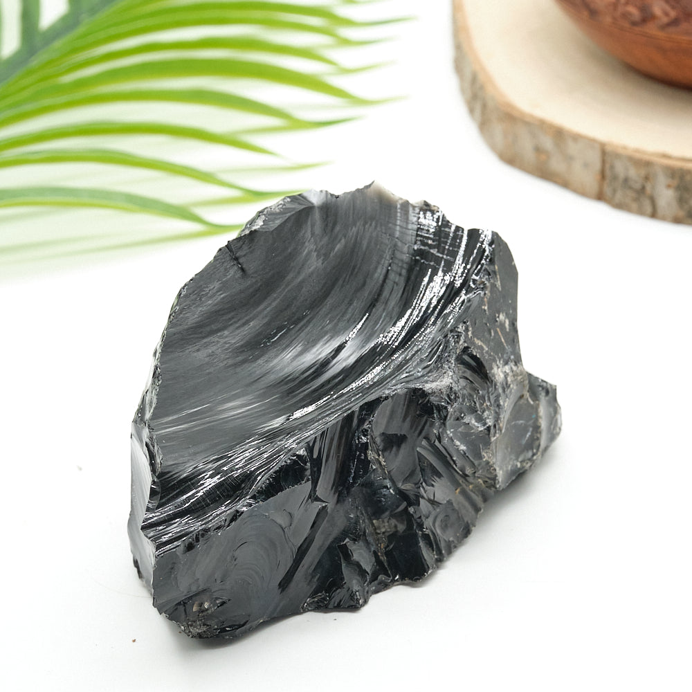 Large Rough Black Obsidian Natural Rock 753g