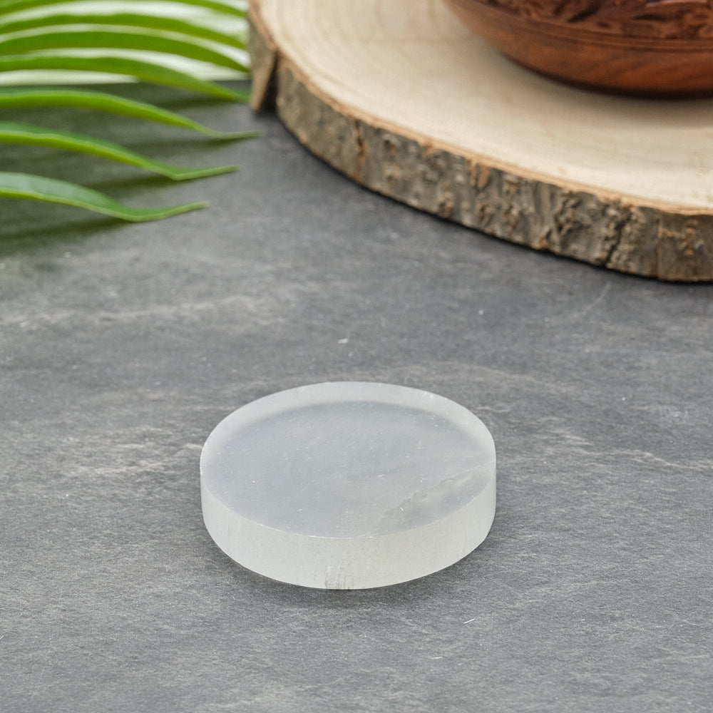 Plain Selenite Plate 6cm