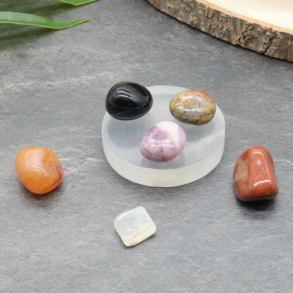 Plain Selenite Plate 6cm