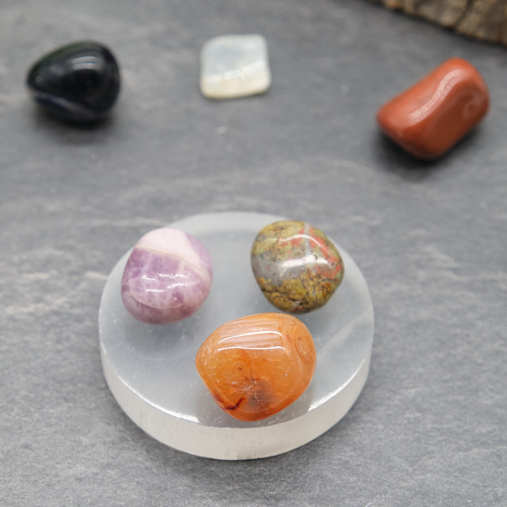 Plain Selenite Plate 6cm