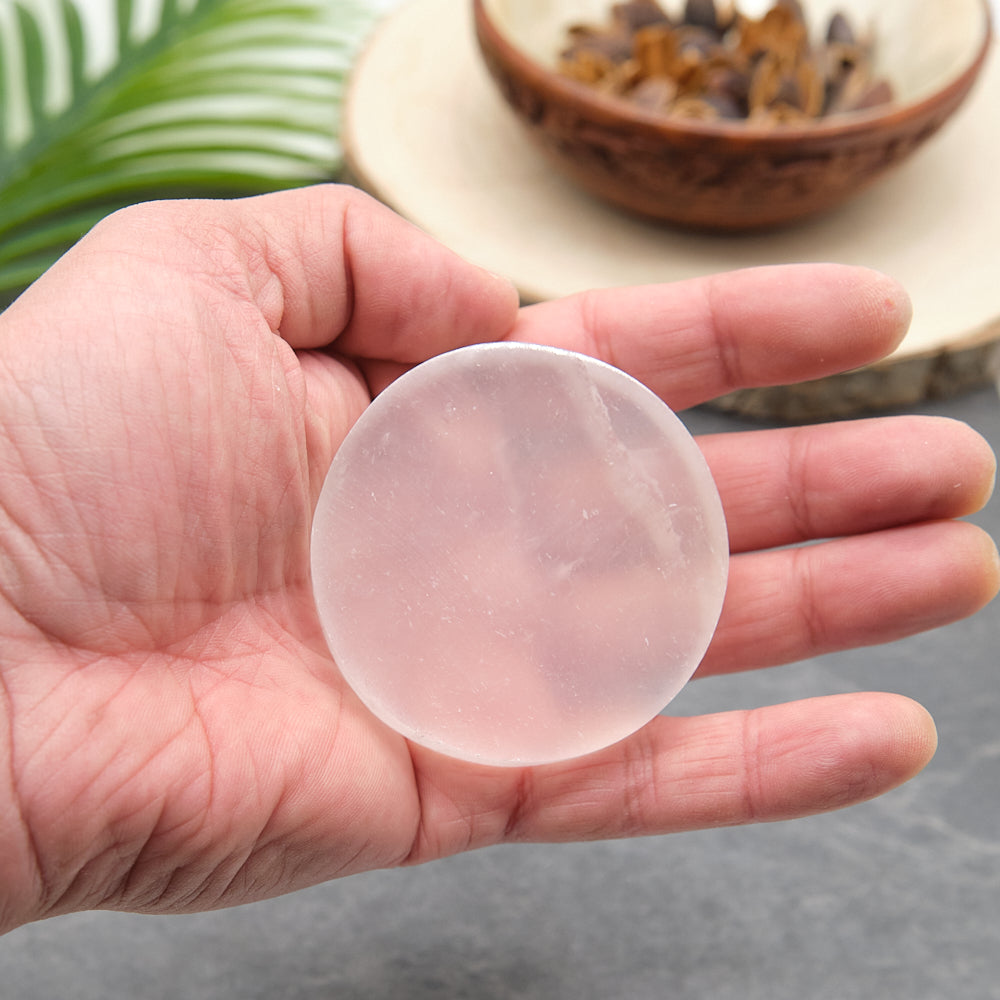 Plain Selenite Plate 6cm