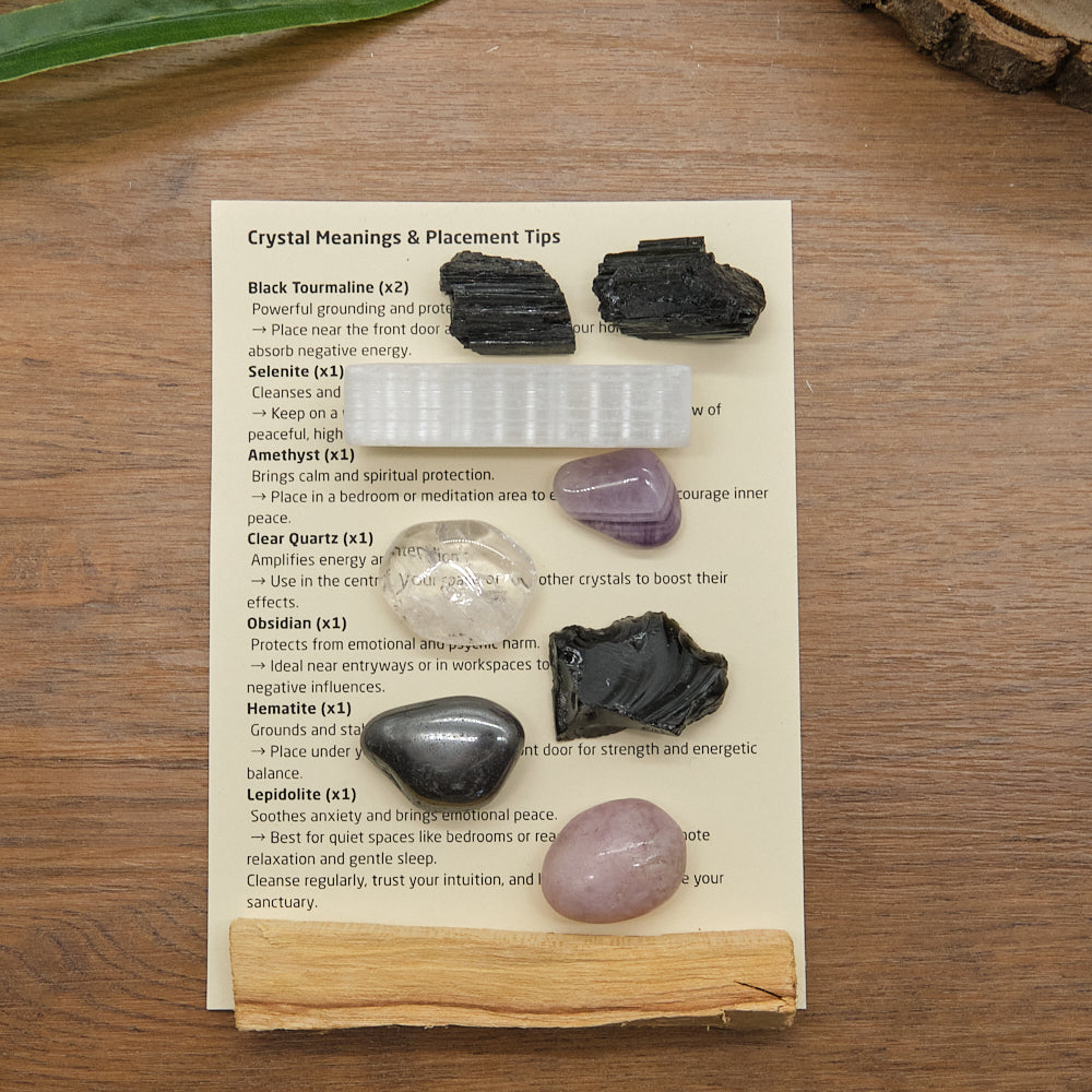 Home Protection Crystals Set For Negativity