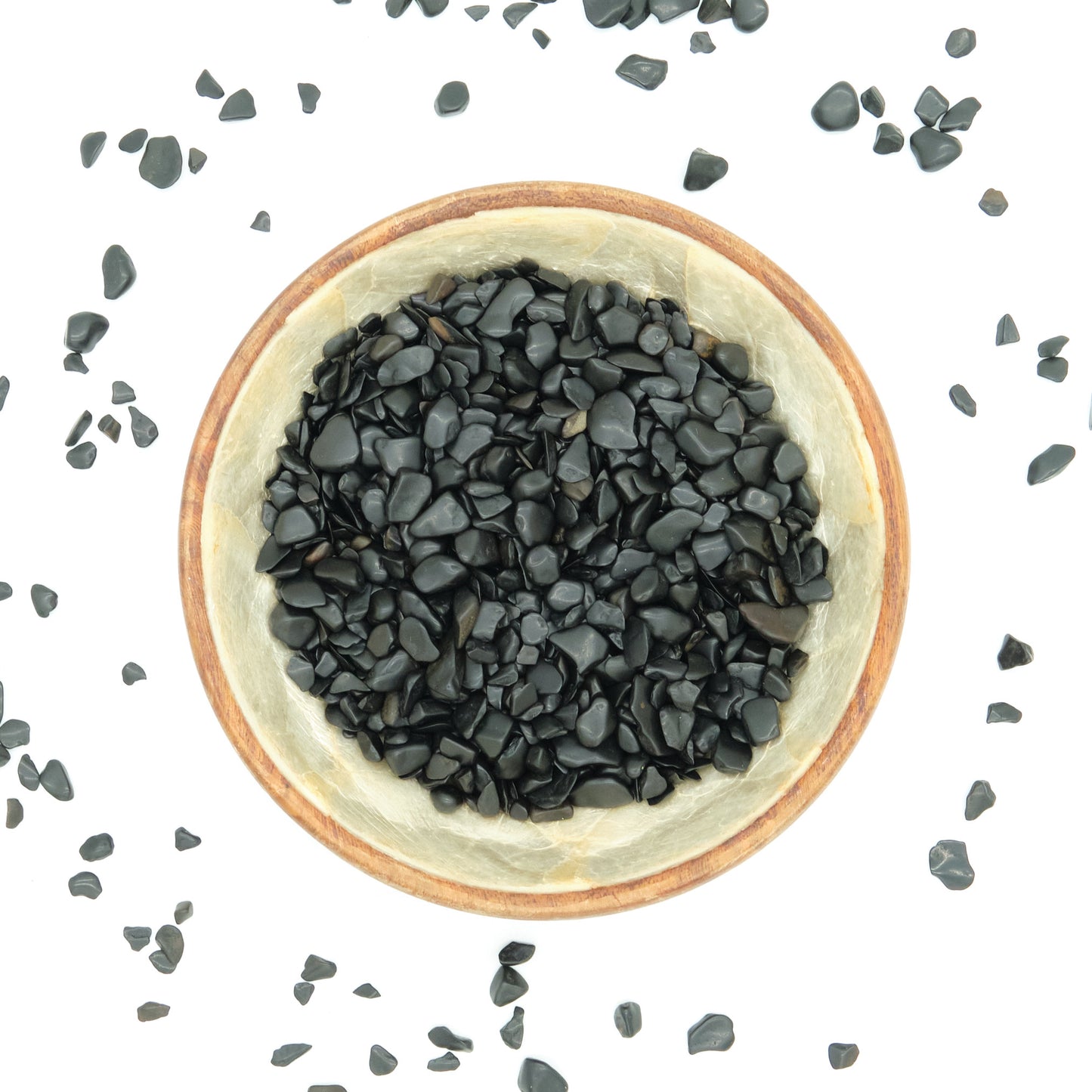 Black Tourmaline Crystal Chips 4-10mm Undrilled  Pure Serenity