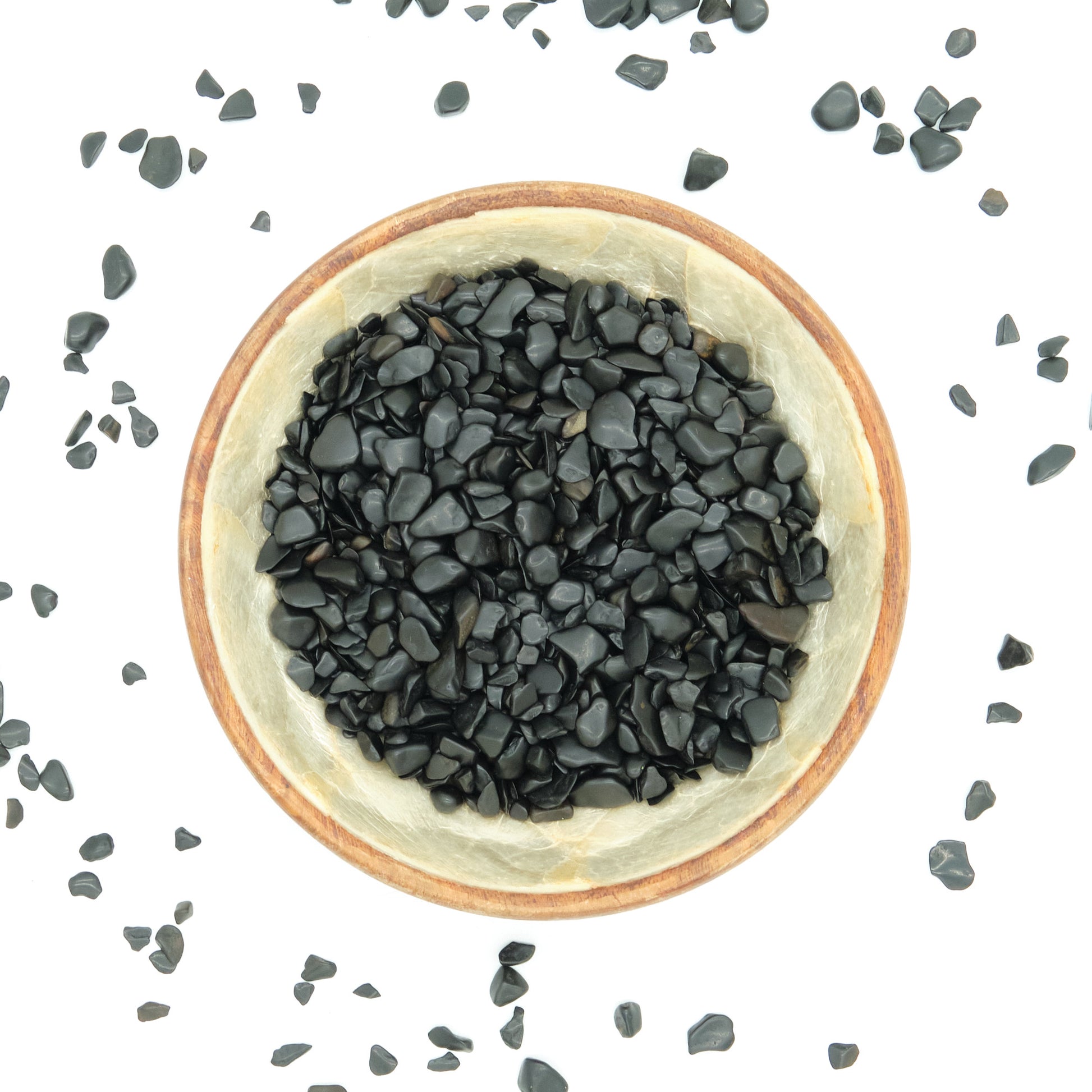 Black Tourmaline Crystal Chips 4-10mm Undrilled  Pure Serenity