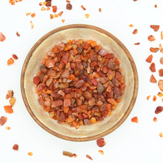 Carnelian Crystal Chips 4-10mm Undrilled  Pure Serenity