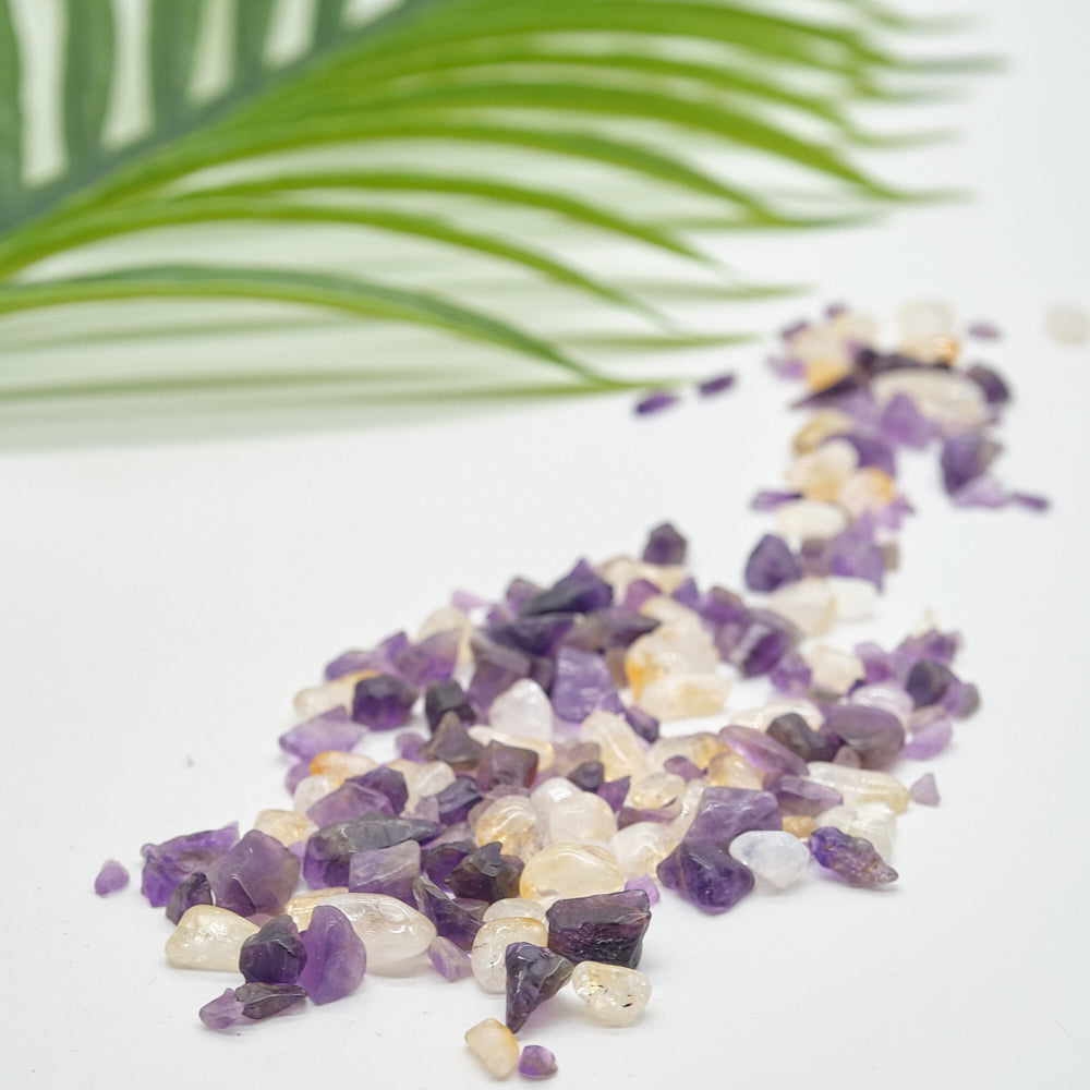 Amethyst-Citrine Crystal Chips 2-10mm Undrilled