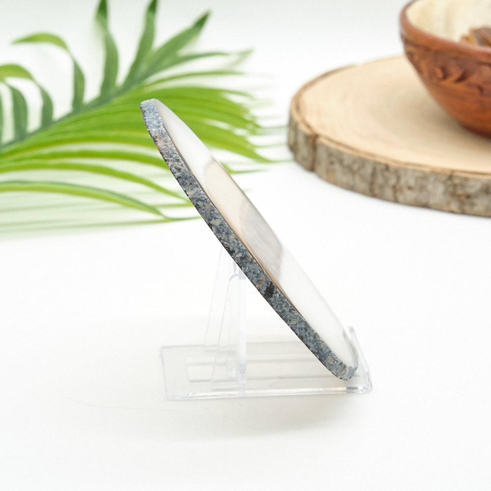 Large Natural Agate Slice With Stand 4.5 x 4 Inches
