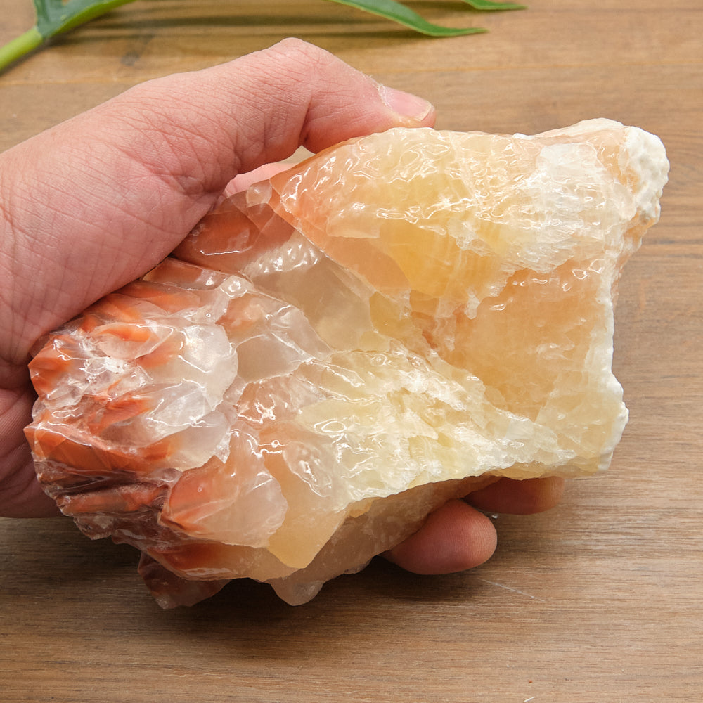 Large Rough Sunset Yellow Red Calcite Specimen 823g