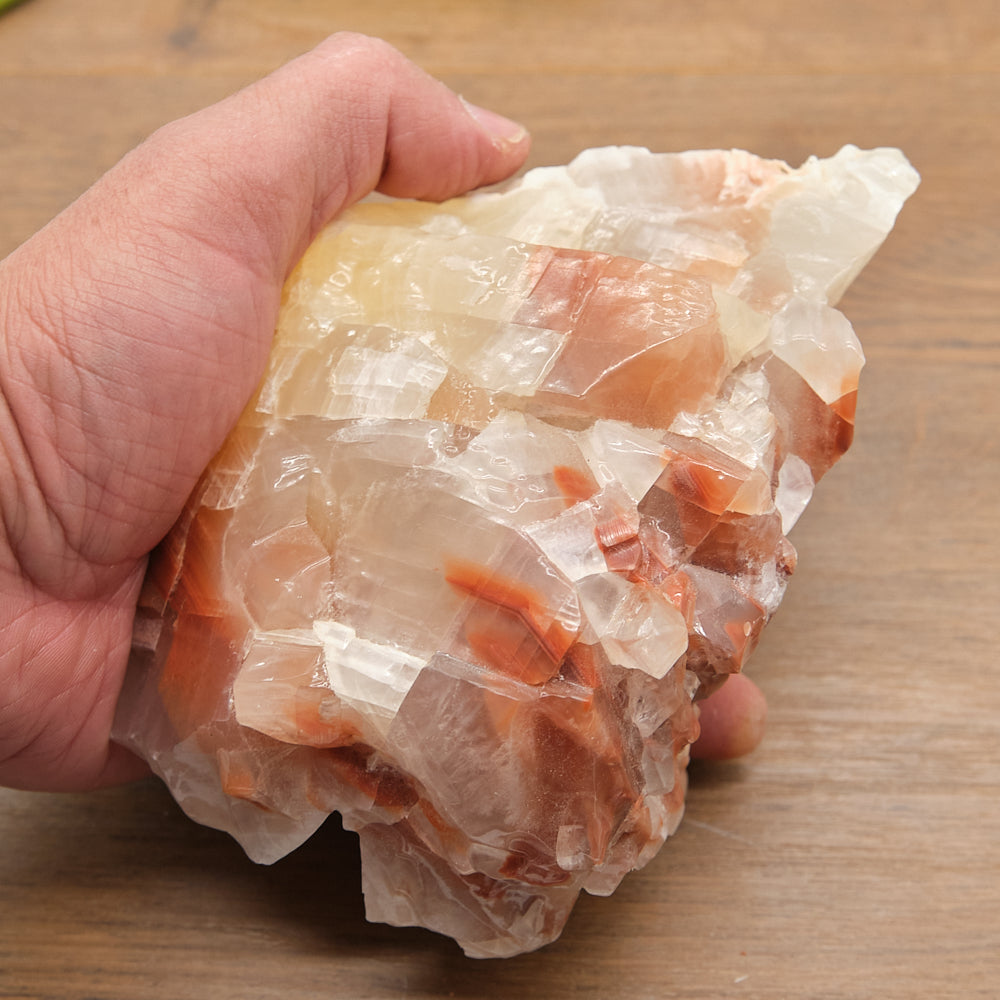 Large Rough Sunset Yellow Red Calcite Specimen 1007g