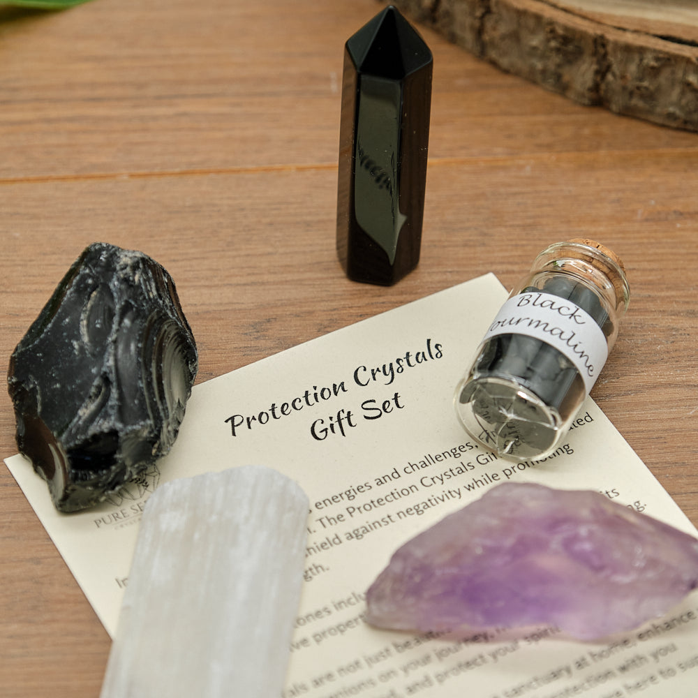 Protection Healing Crystals Gift Set
