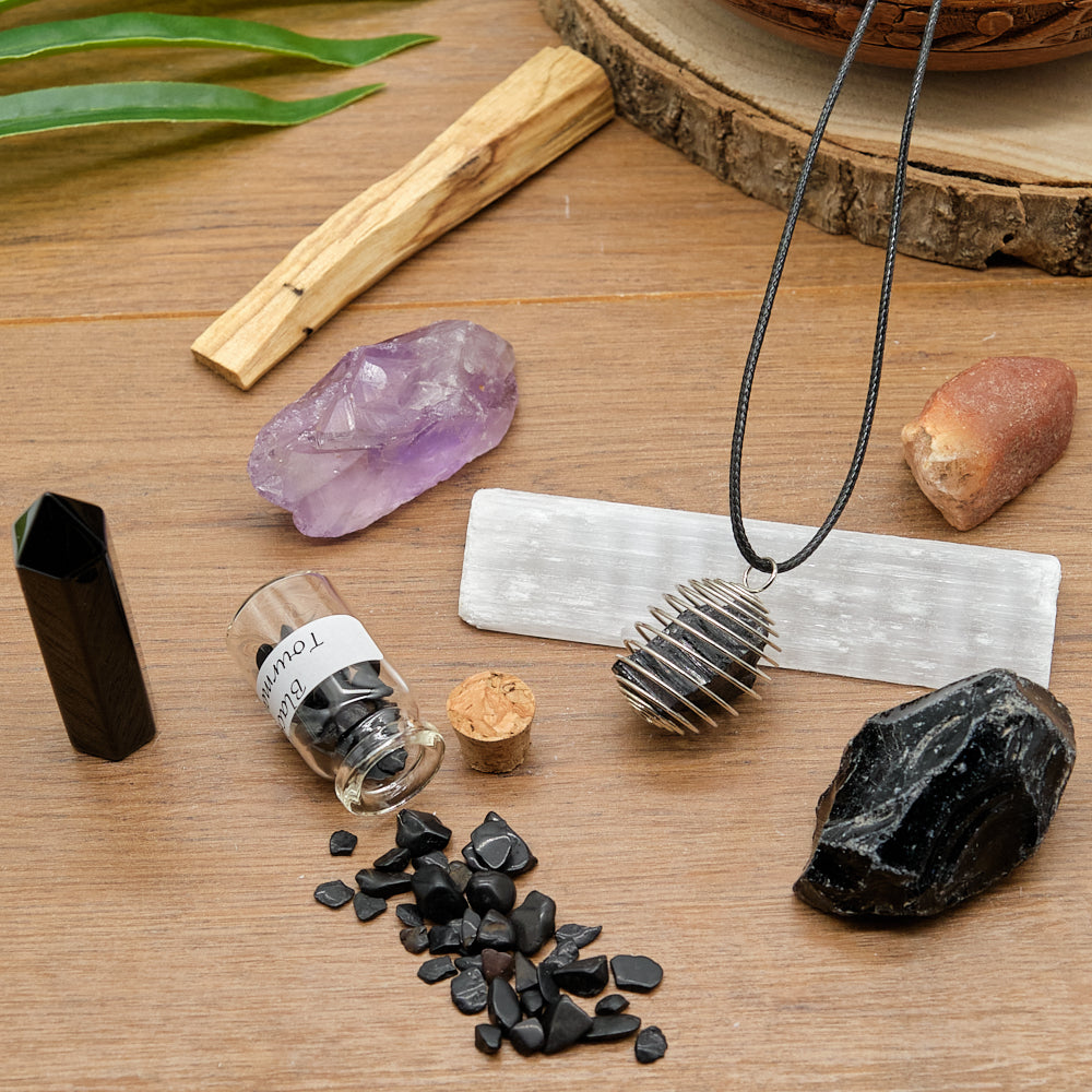 Protection Healing Crystals Gift Set