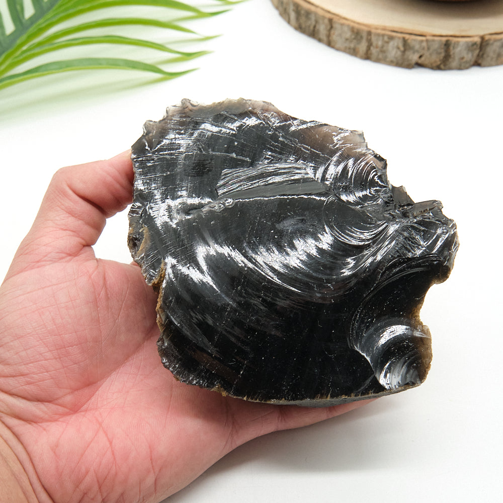 Large Rough Black Obsidian Natural Rock 647g