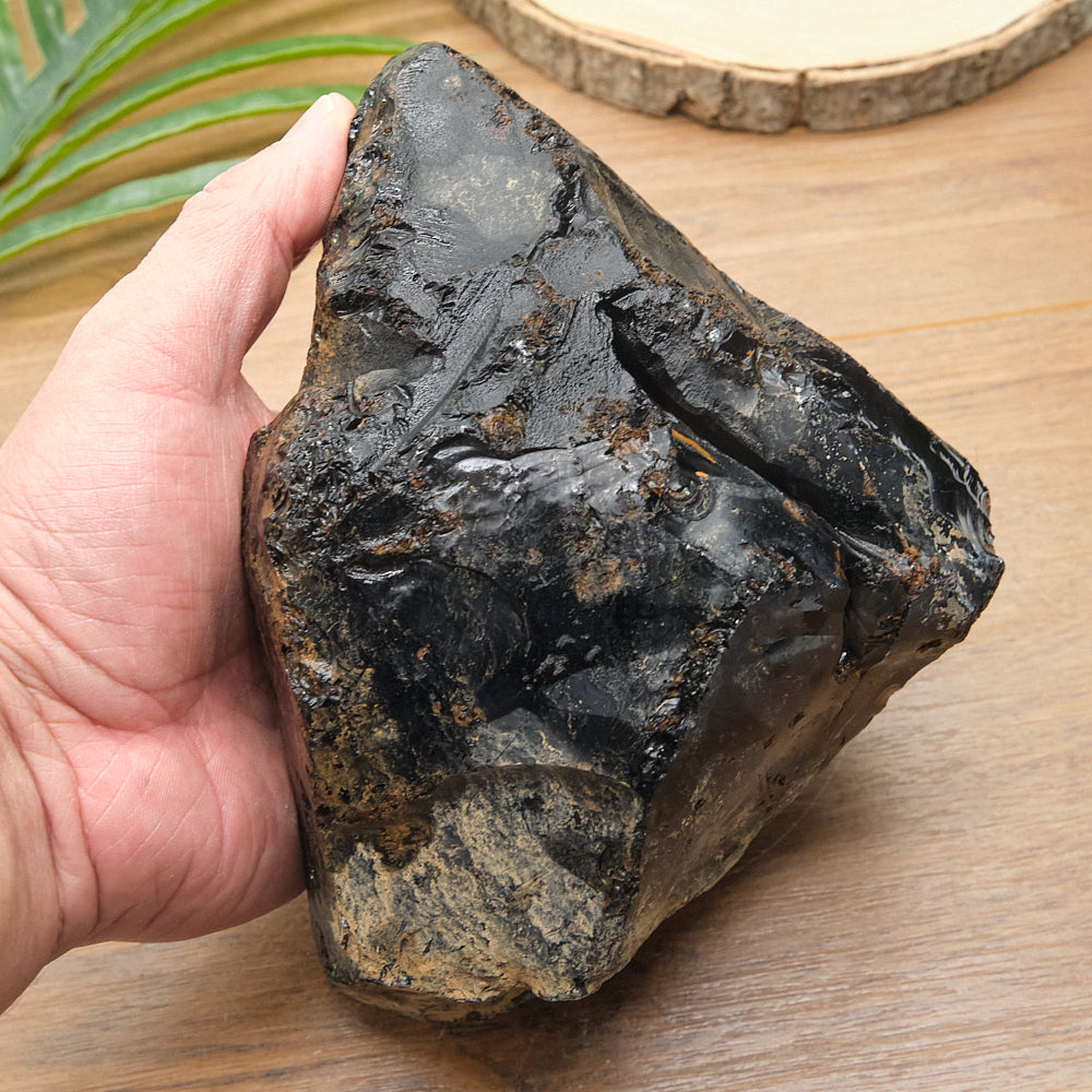 Large Rough Black Obsidian Natural Rock 2kg