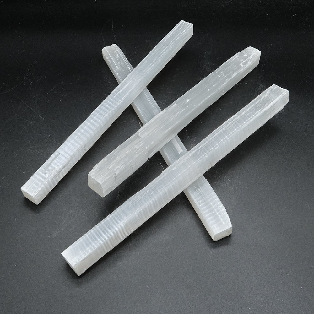Long Natural Selenite Wand 30cm x 1 Piece