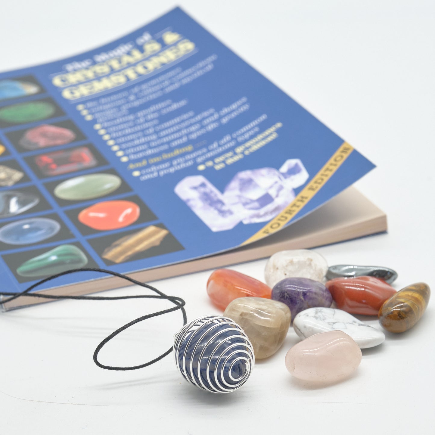 The Magic Of Crystals and Gemstones Book With 10 Crystal Stones Set