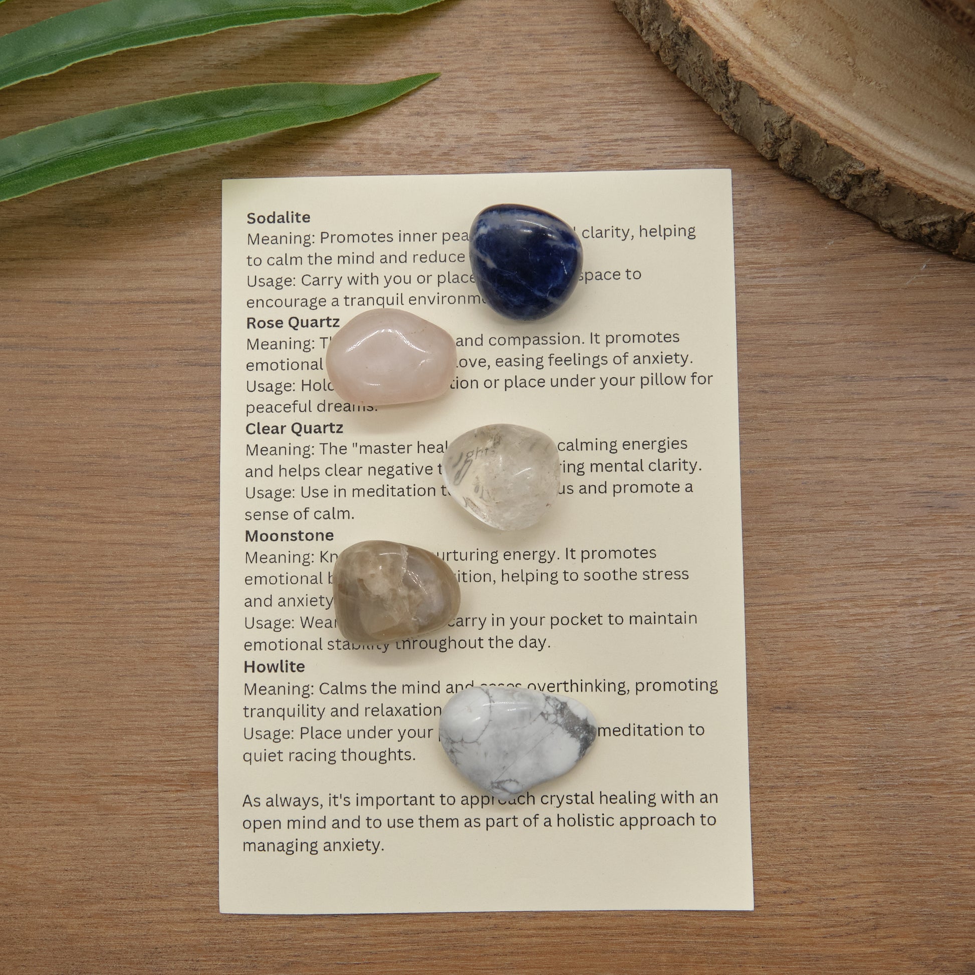 Anxiety Crystals Gift Set  Pure Serenity