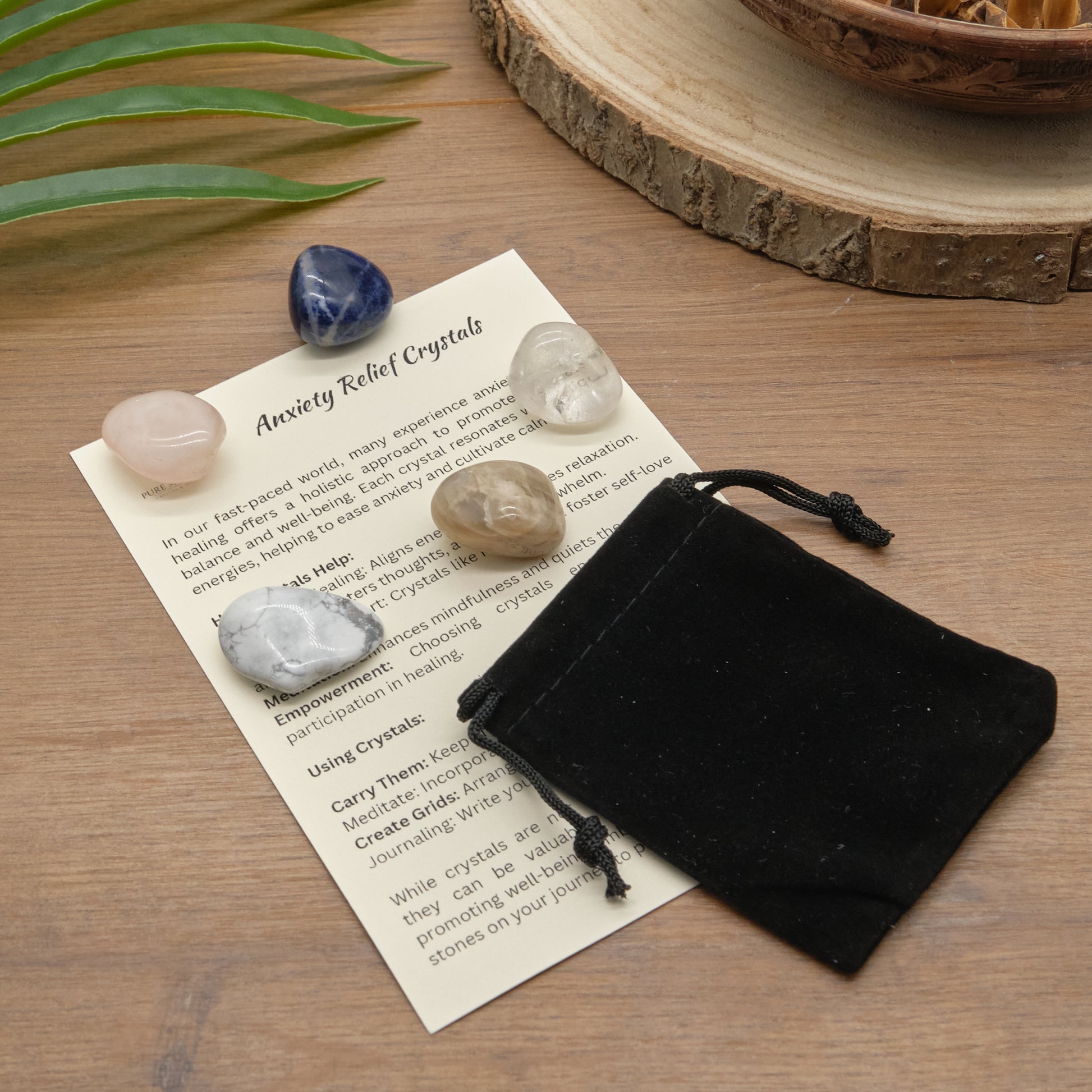 Anxiety Crystals Gift Set  Pure Serenity