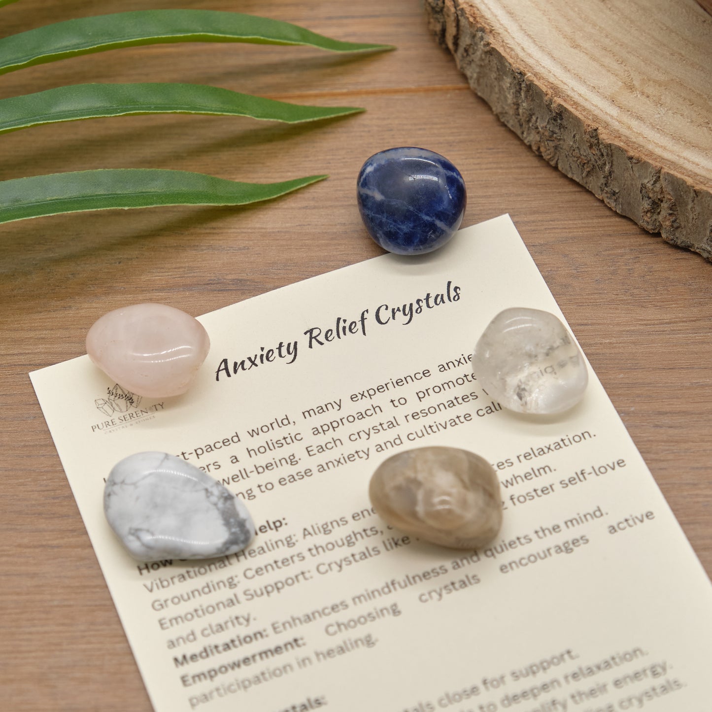 Anxiety Crystals Gift Set  Pure Serenity