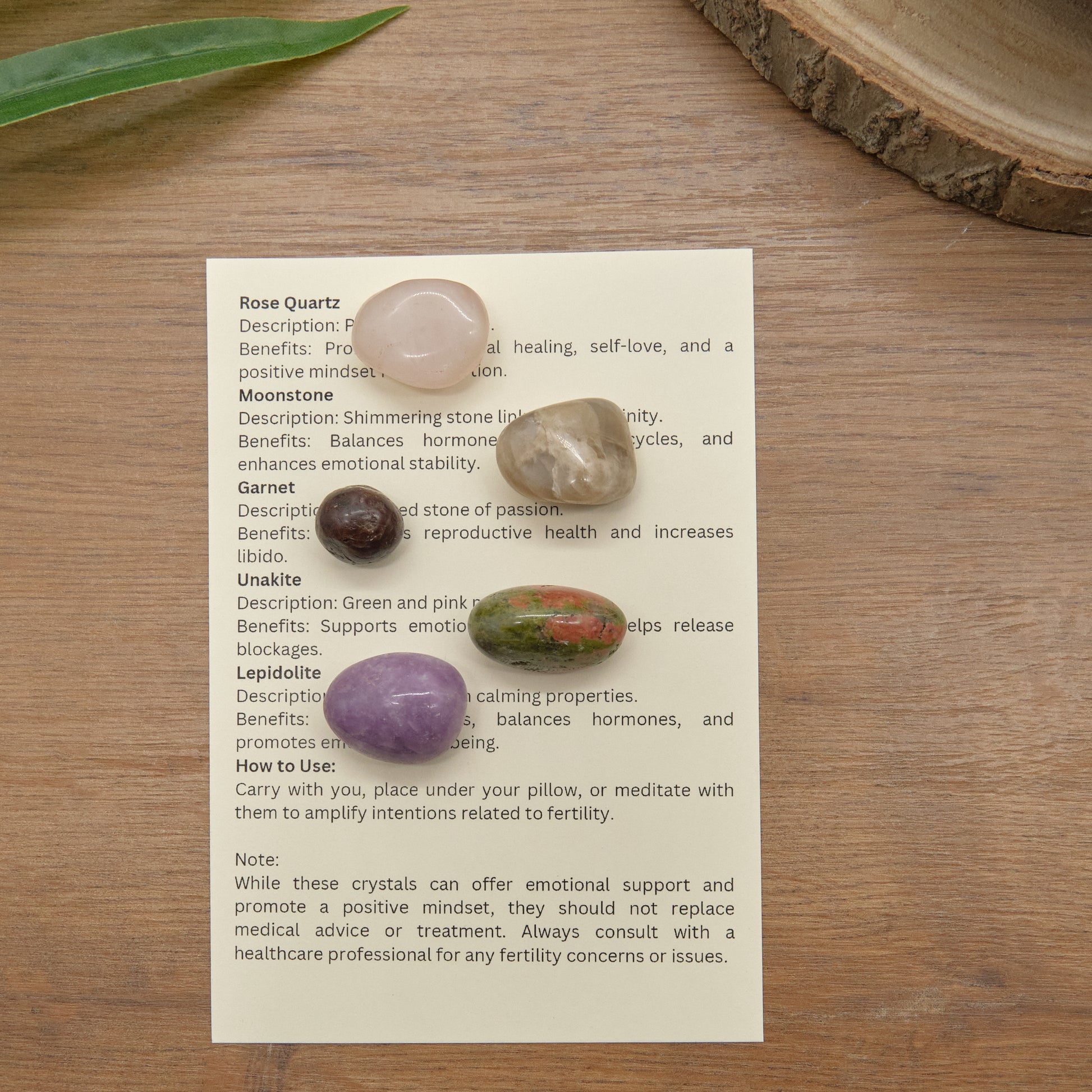 Fertility Crystals Gift Set  Pure Serenity