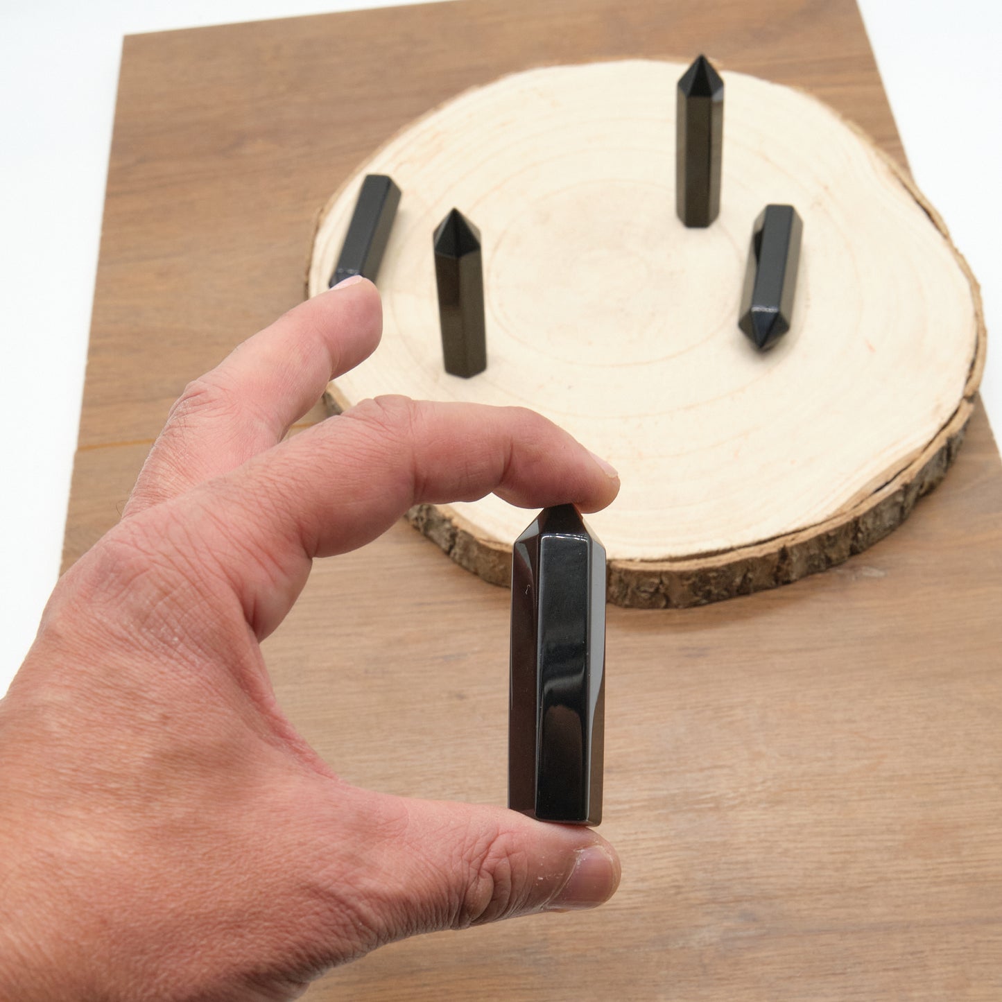 Natural Black Obsidian Tower Point 70mm Pure Serenity