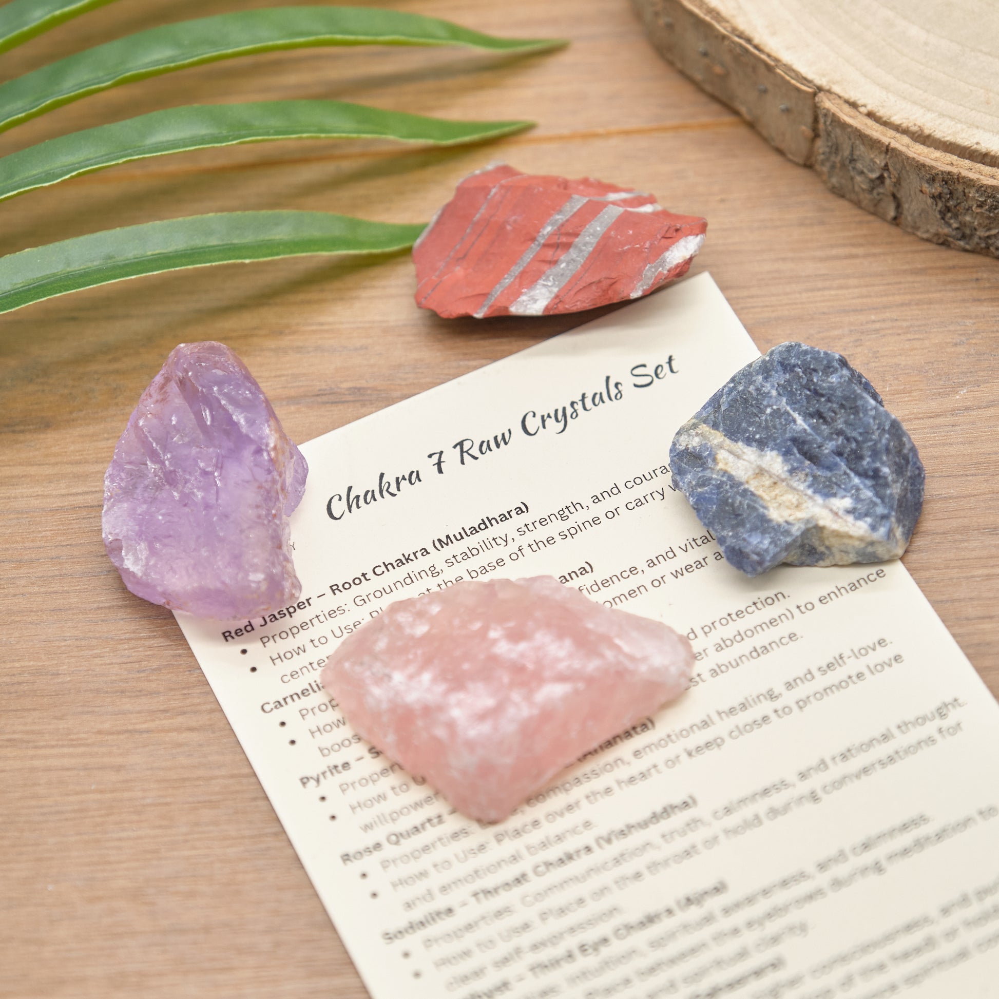 Chakra 7 Rough Stones Gift Set  Pure Serenity