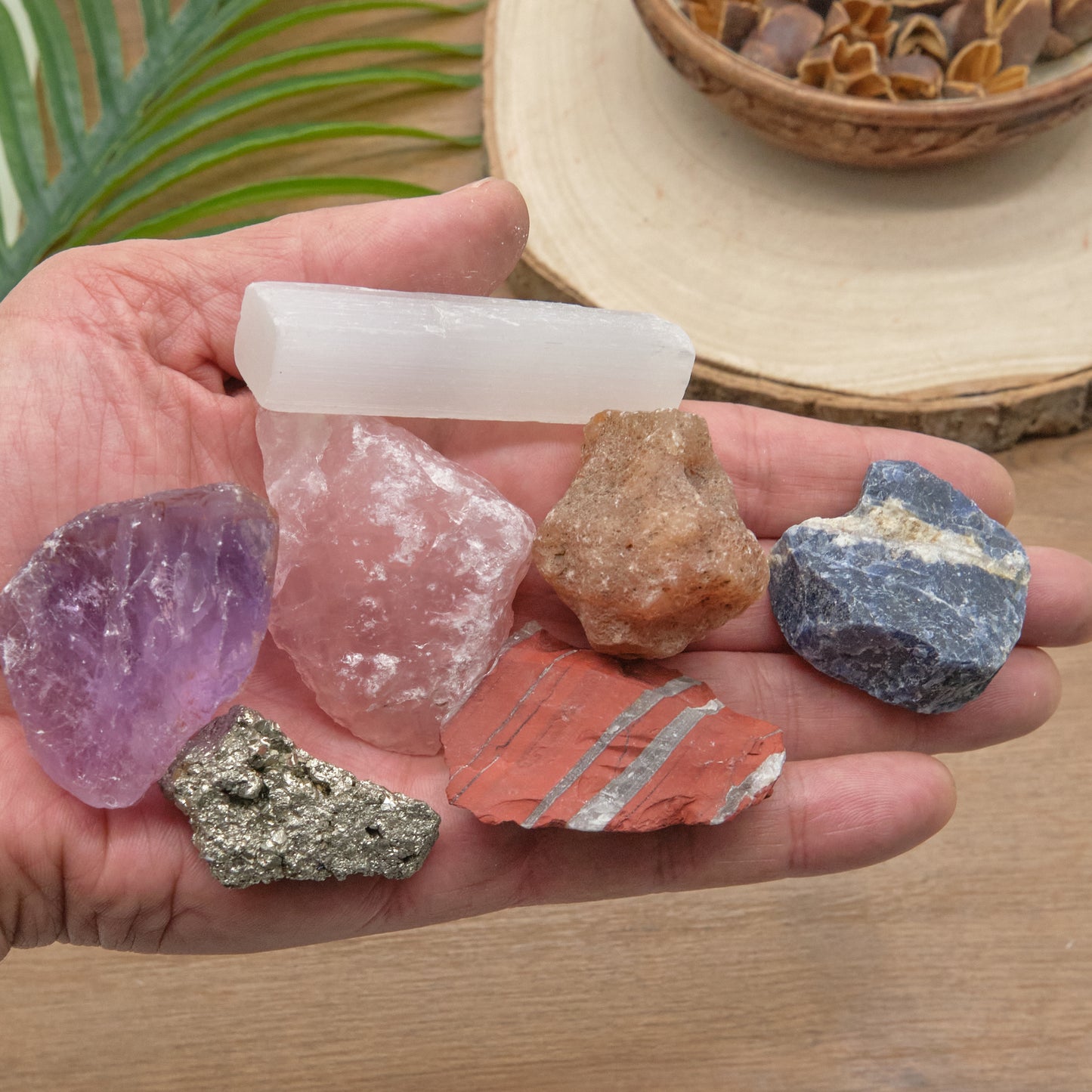 Chakra 7 Rough Stones Gift Set  Pure Serenity