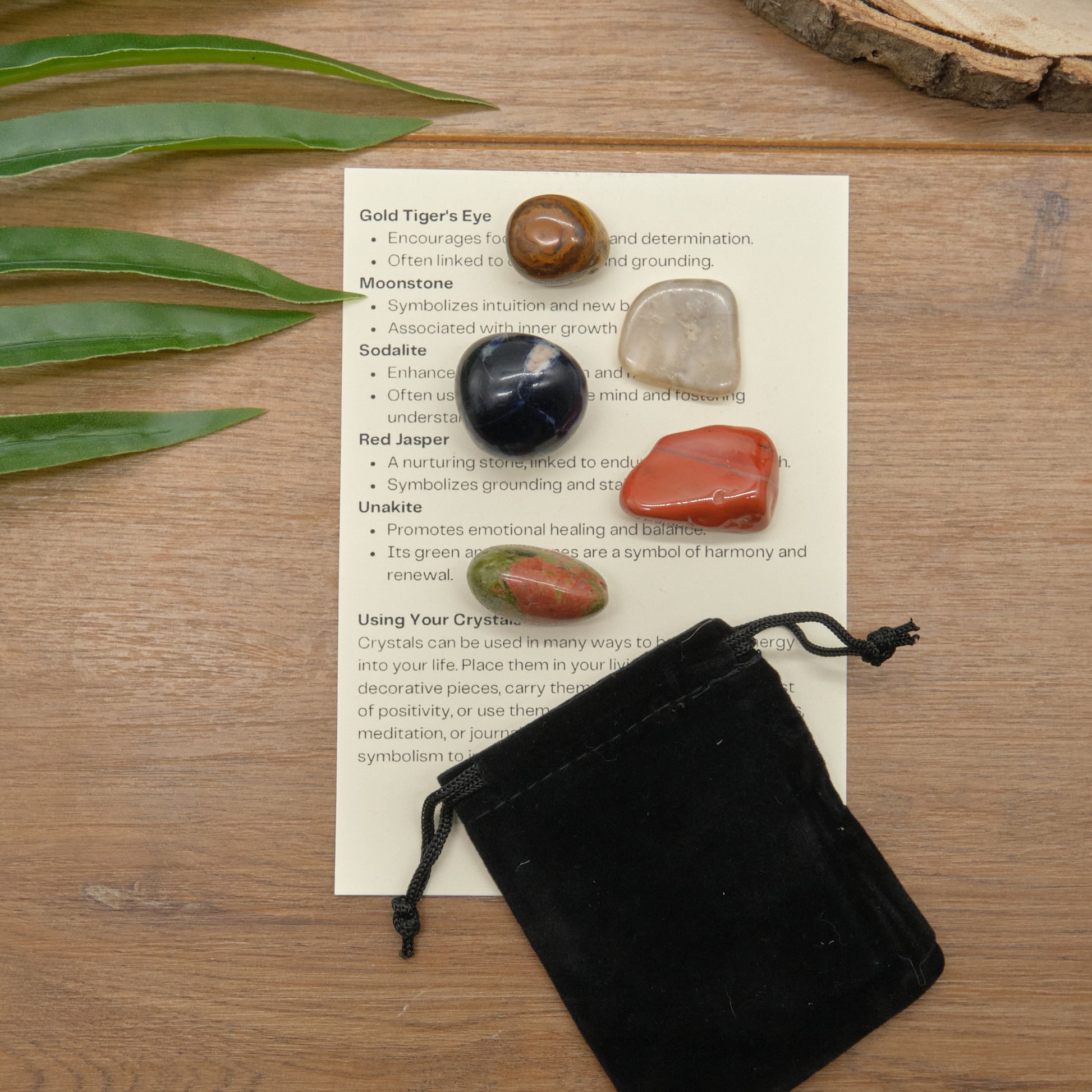 10 crystal stones, amethyst, rose quartz, clear quartz, carnelian and others gift set