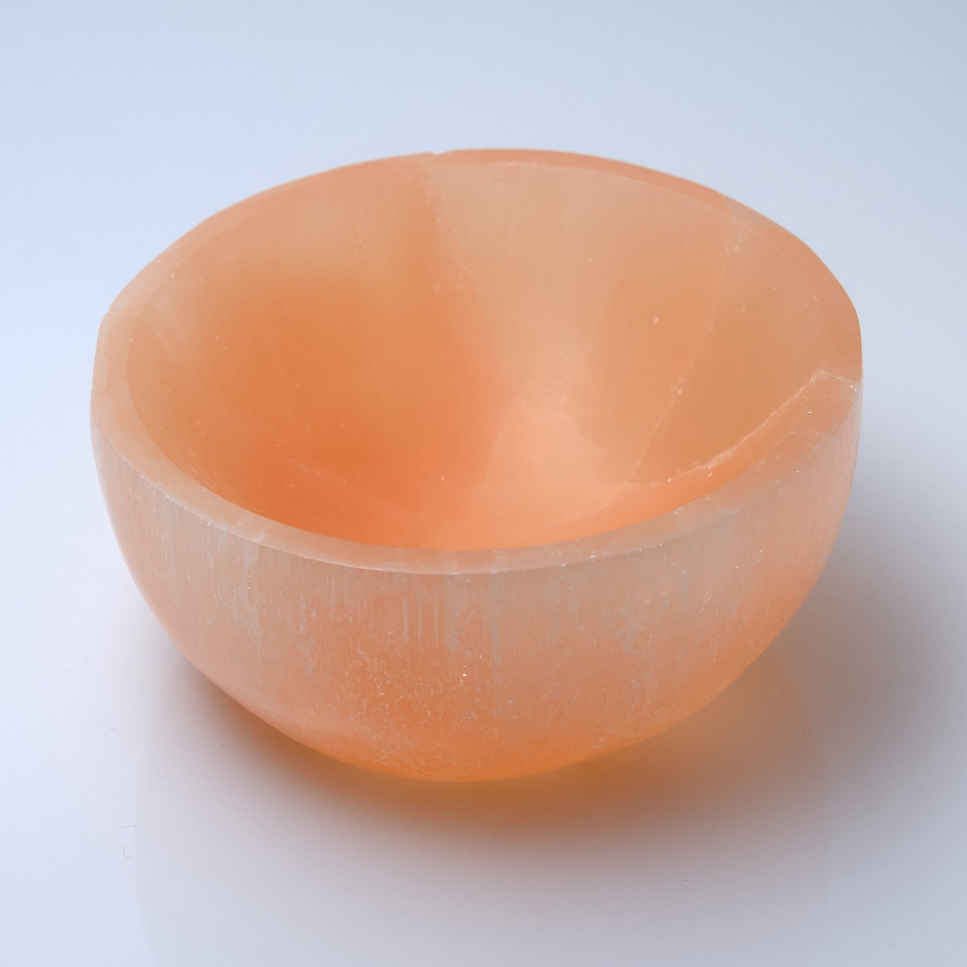 Peach Selenite Bowl 8cm  Pure Serenity Bowl Only