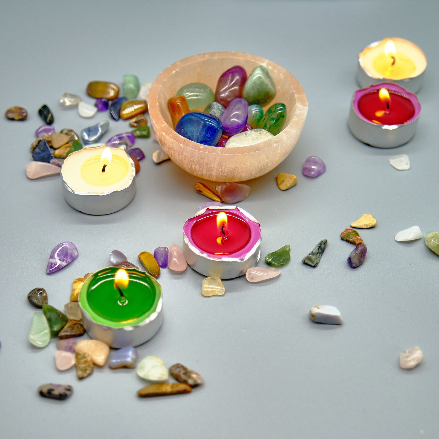 Peach Selenite Bowl 8cm  Pure Serenity