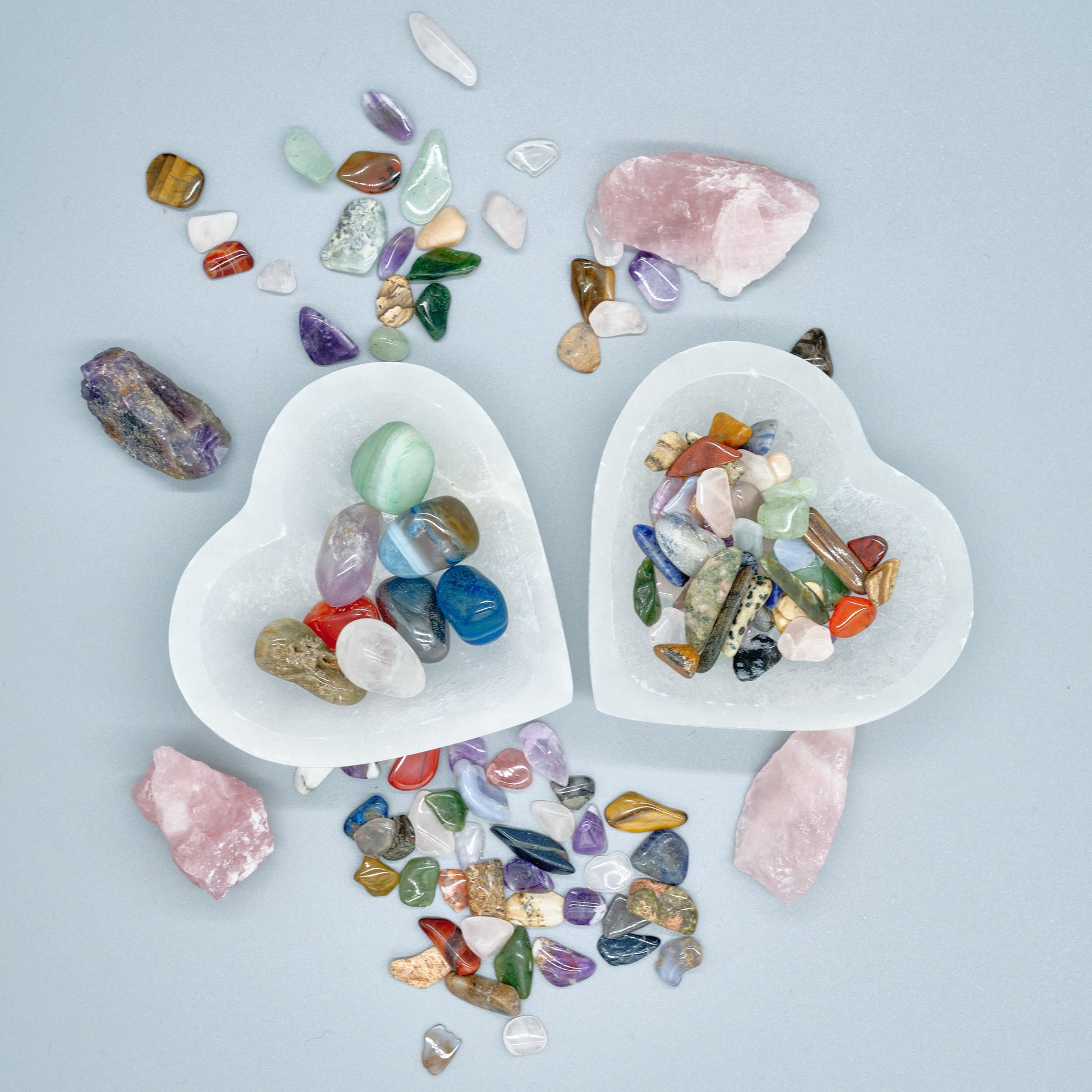 Selenite Crystal Heart Charging Bowl 10cm  Pure Serenity