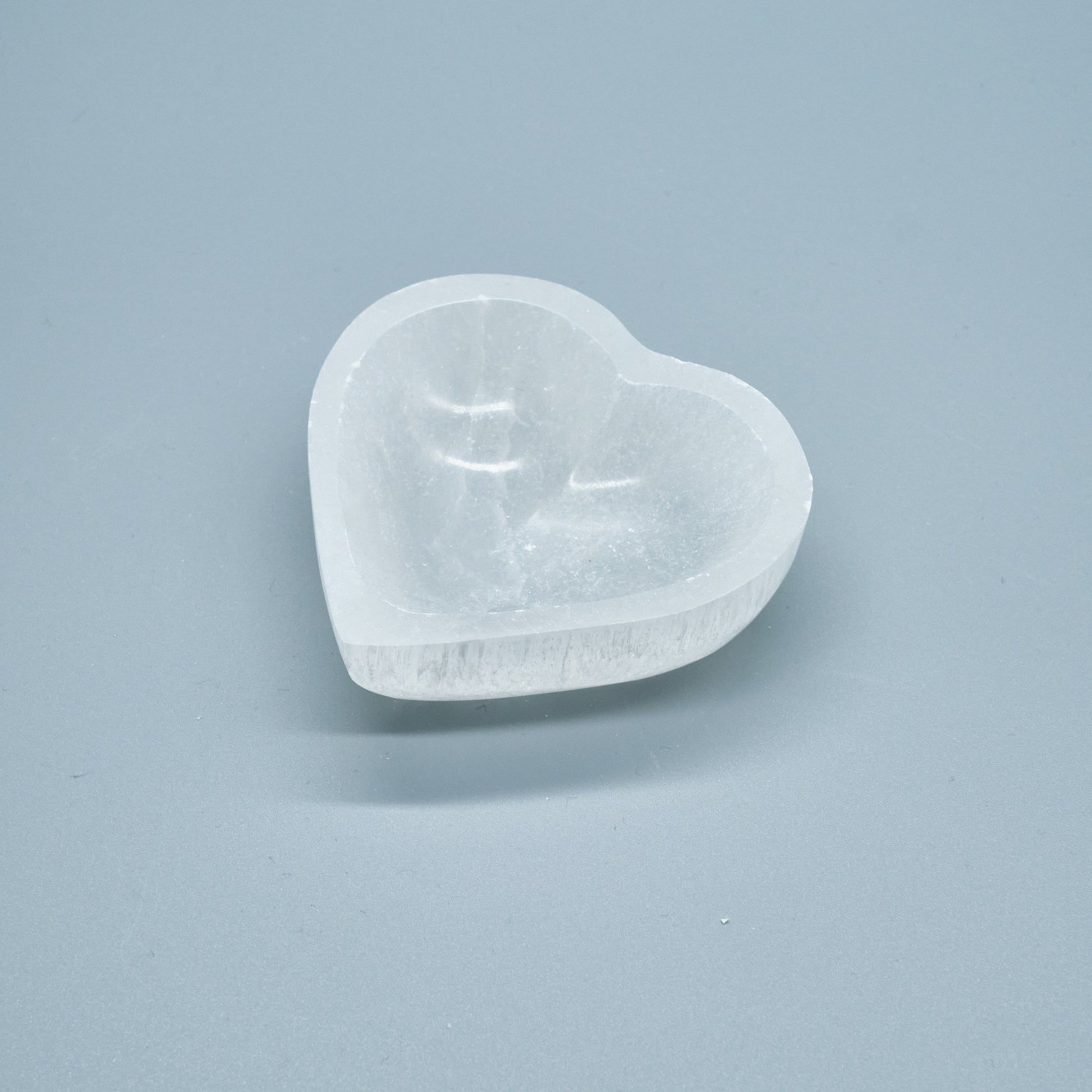 Selenite Crystal Heart Charging Bowl 10cm  Pure Serenity Bowl Only