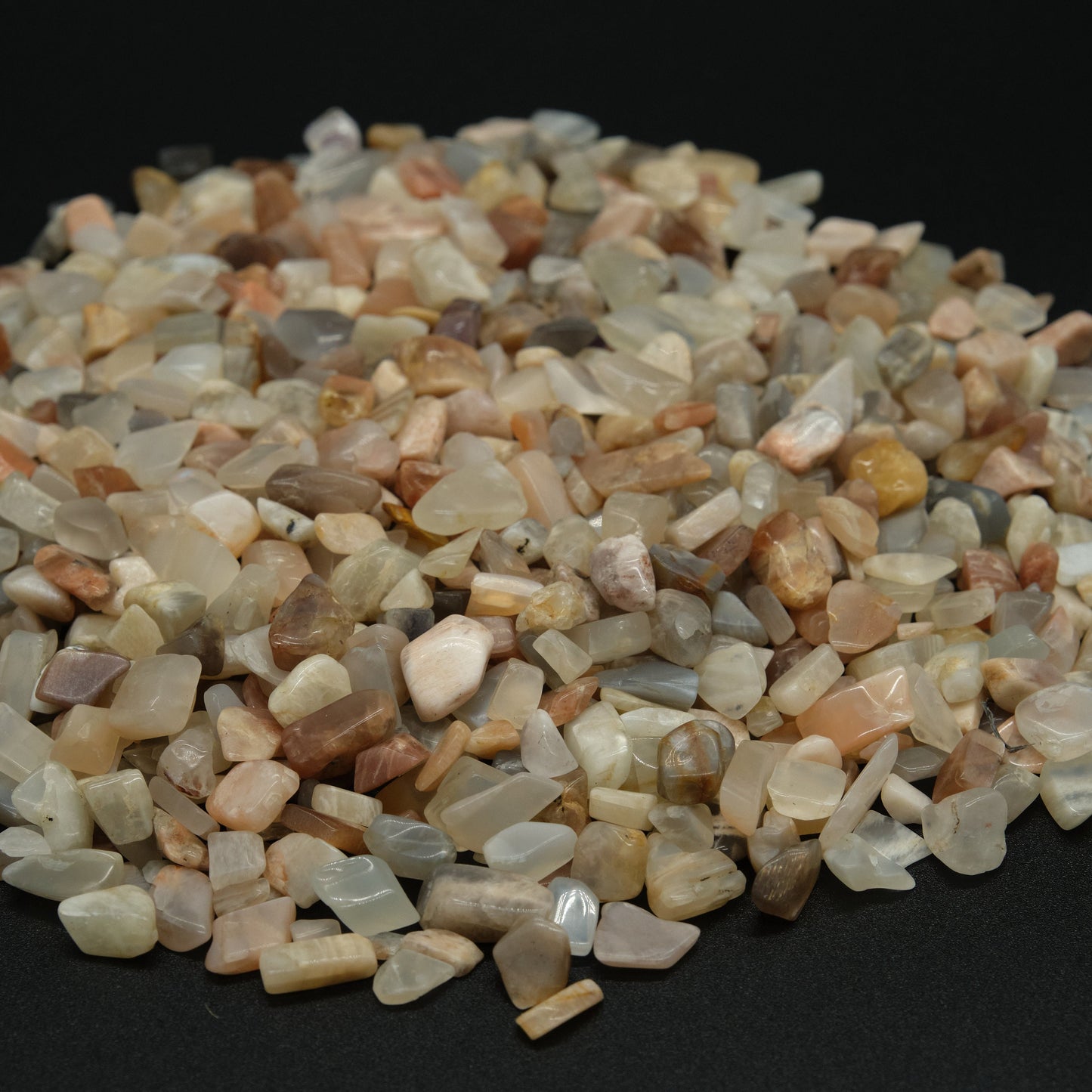 Moonstone Crystal Chips 4-10mm Undrilled  Pure Serenity