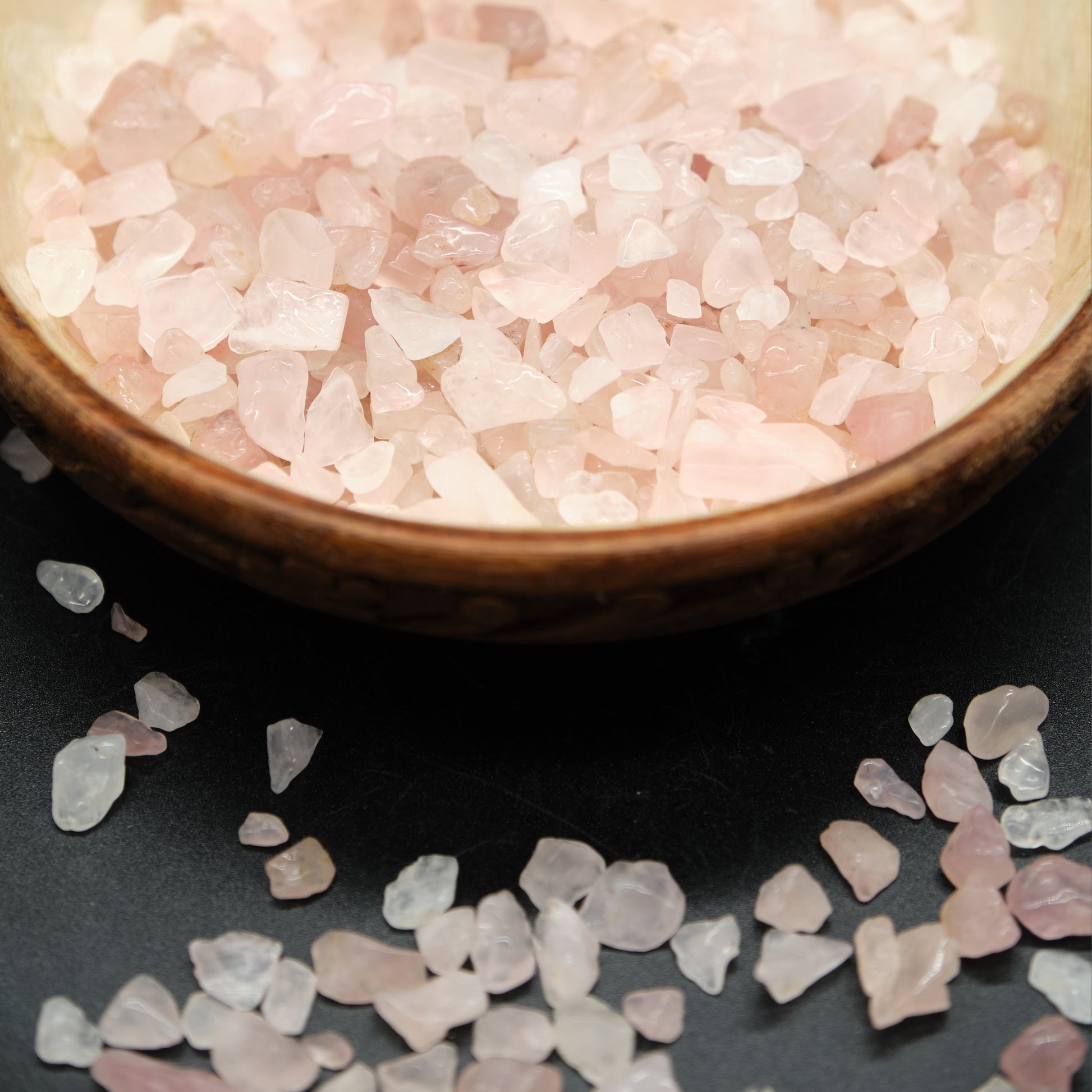 Rose Quartz Crystal Chips 4-10mm Undrilled  Pure Serenity