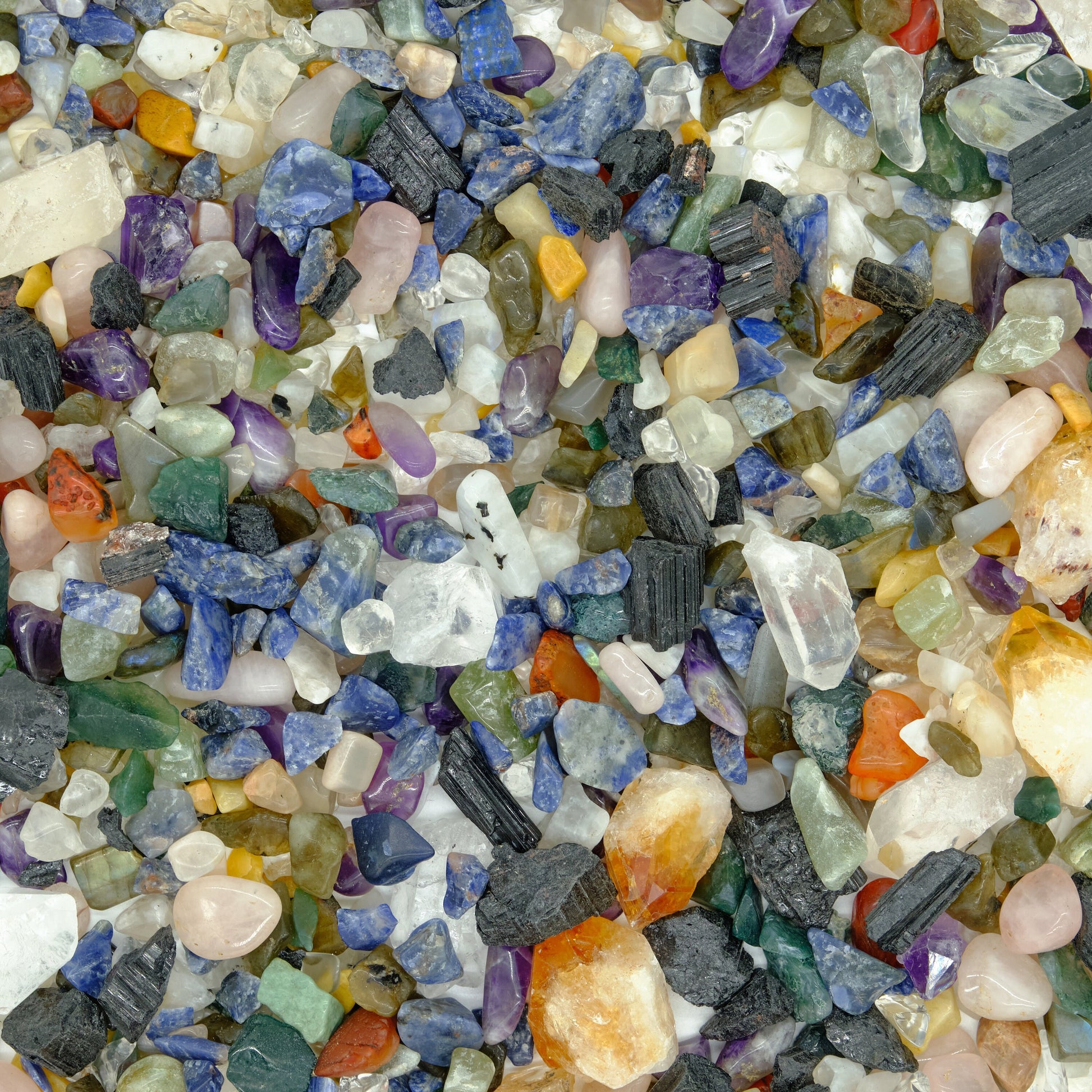 Confetti Mixed Crystal Chips 2-10mm Undrilled  Pure Serenity