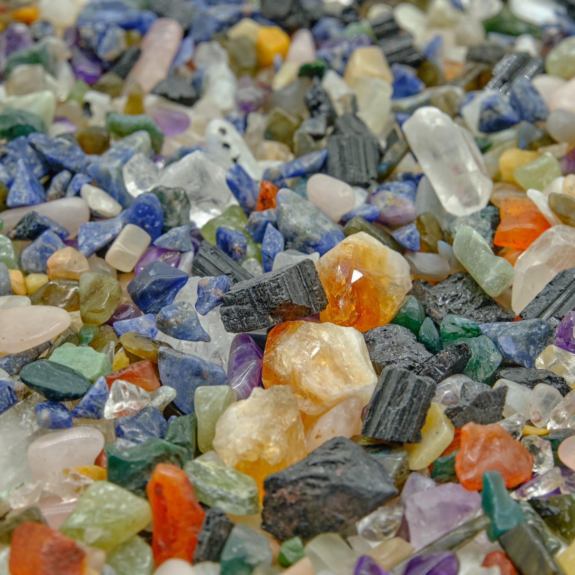 Confetti Mixed Crystal Chips 2-10mm Undrilled  Pure Serenity