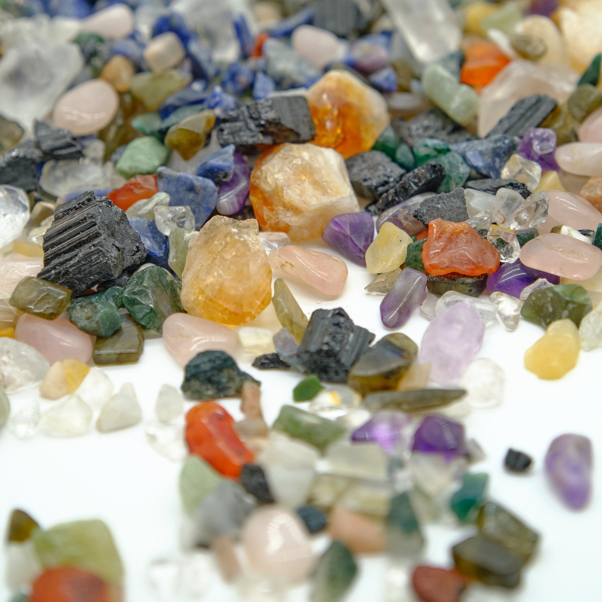 Confetti Mixed Crystal Chips 2-10mm Undrilled  Pure Serenity