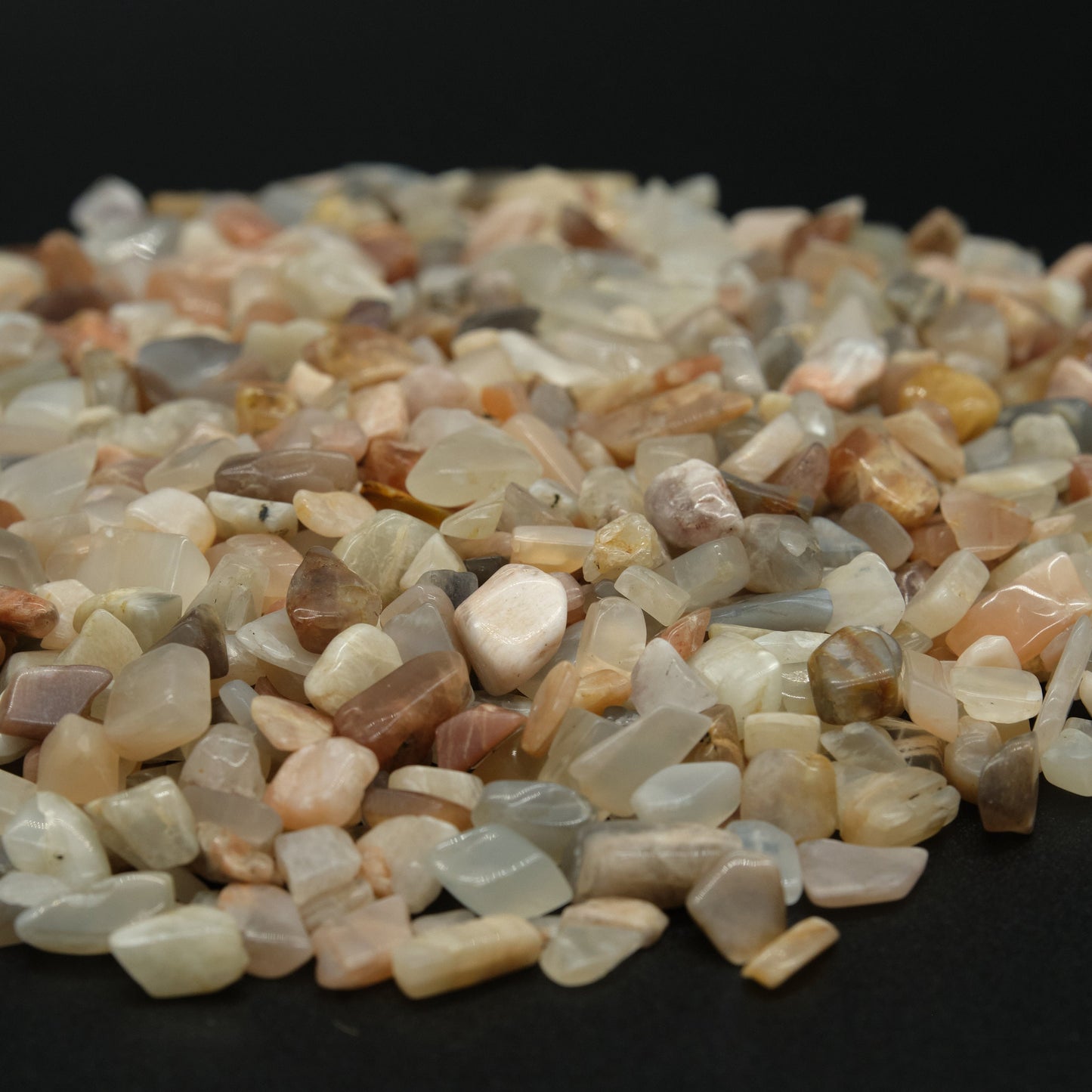 Moonstone Crystal Chips 4-10mm Undrilled  Pure Serenity