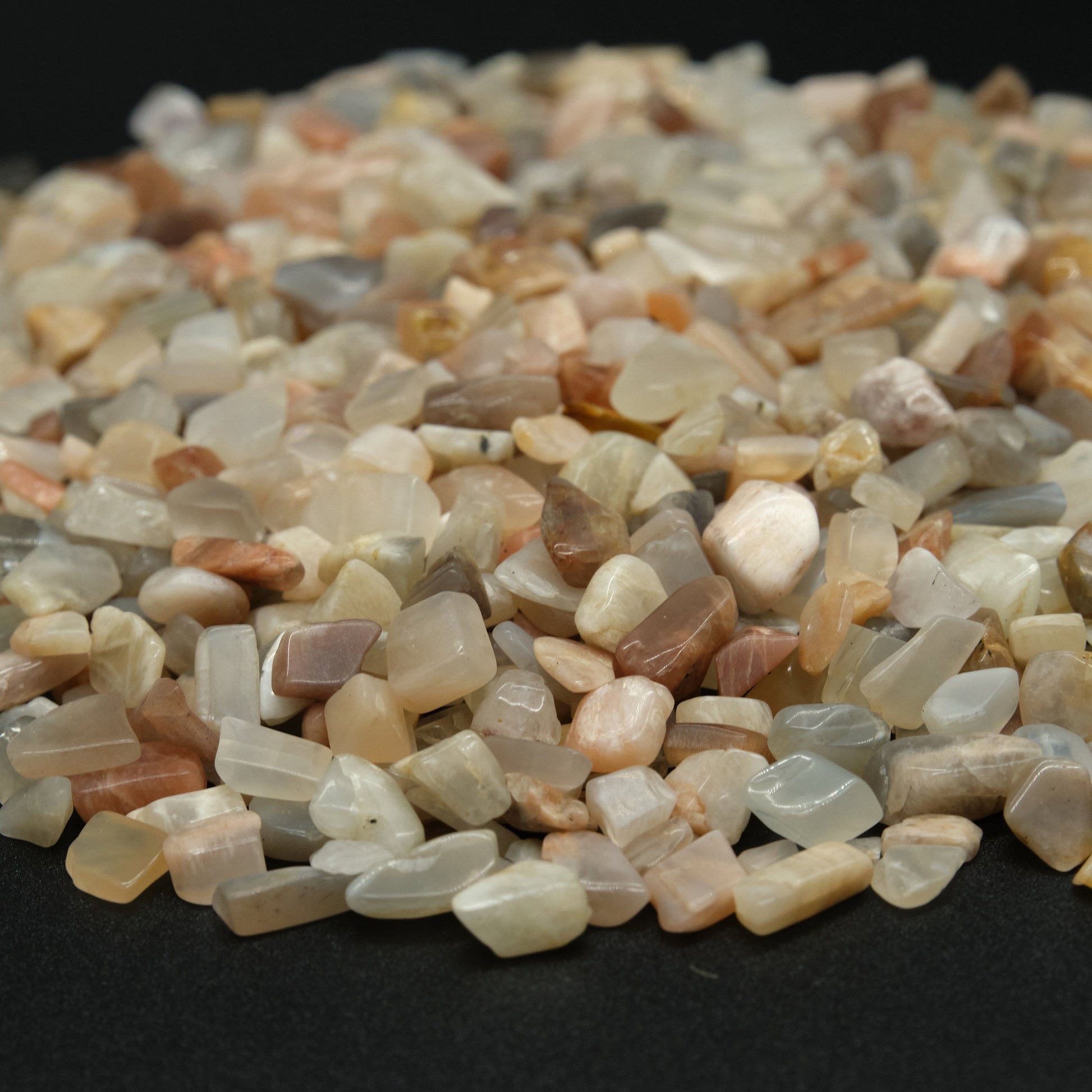 Moonstone Crystal Chips 4-10mm Undrilled  Pure Serenity