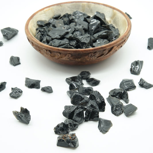 Small Rough Black Obsidian Stones 1-4cm  Pure Serenity