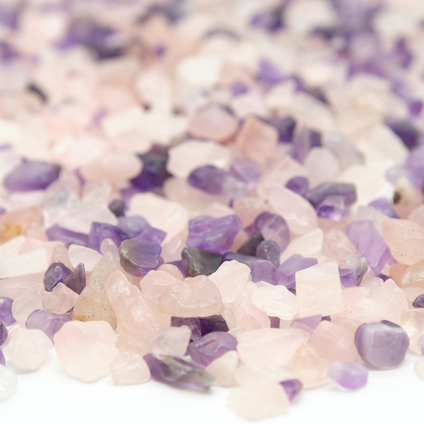Amethyst Rose Quartz Mix Crystal Chips 4-10mm Undrilled  Pure Serenity