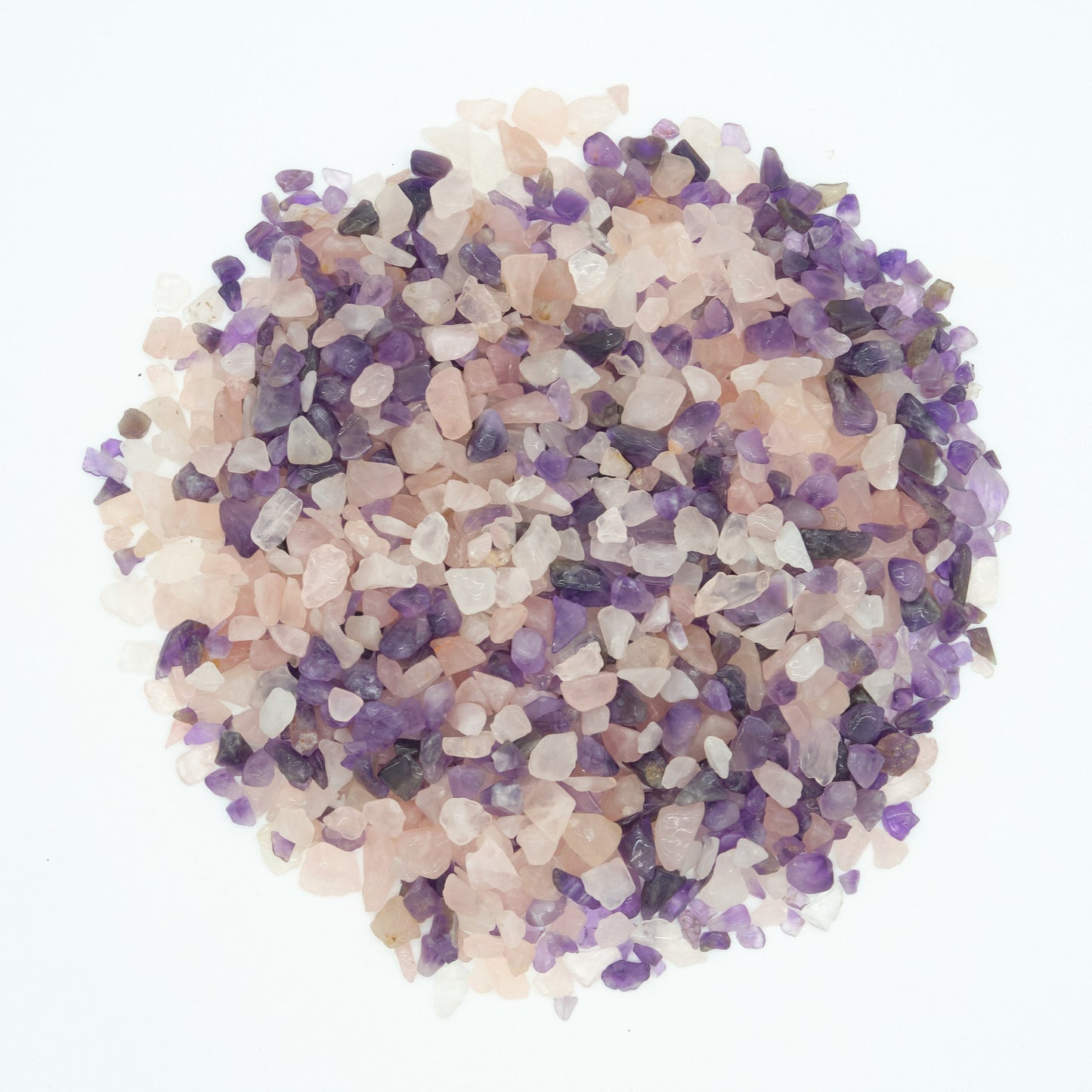 Amethyst Rose Quartz Mix Crystal Chips 4-10mm Undrilled  Pure Serenity
