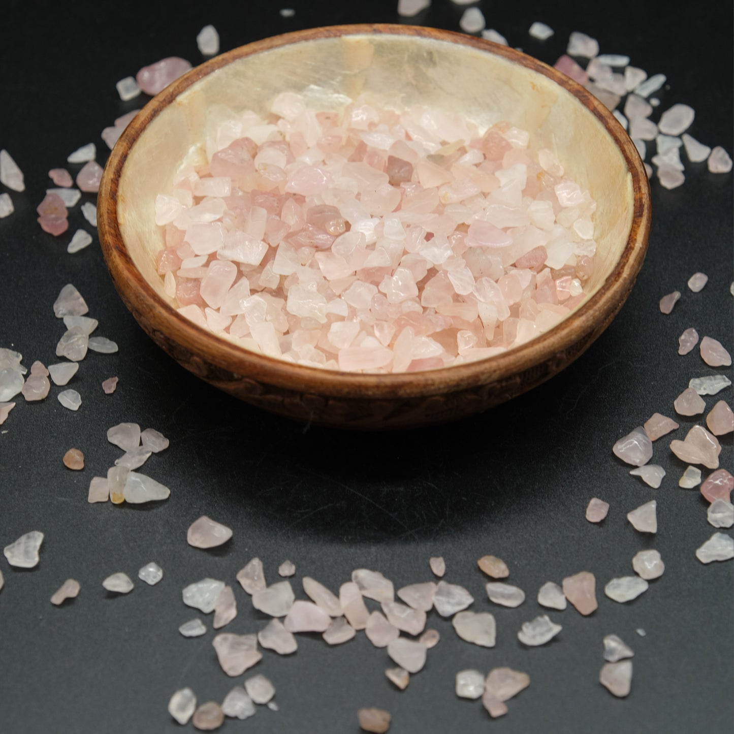 Rose Quartz Crystal Chips 4-10mm Undrilled  Pure Serenity