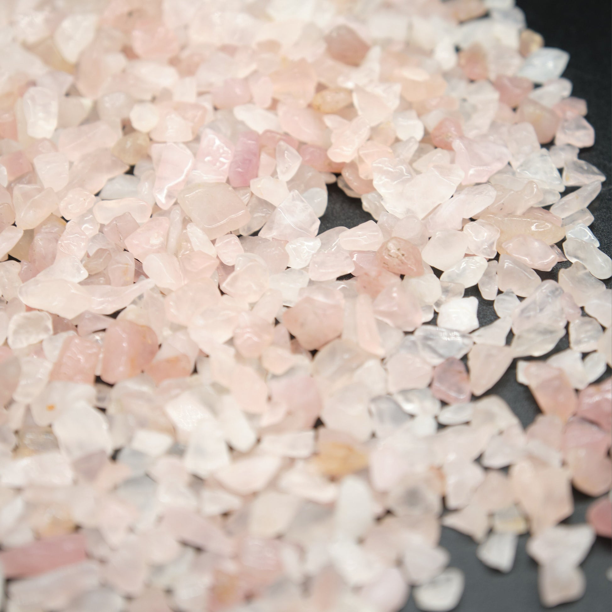 Rose Quartz Crystal Chips 4-10mm Undrilled  Pure Serenity