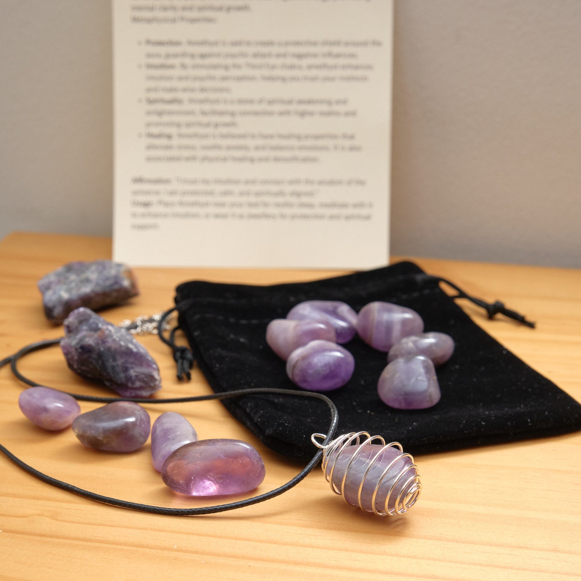 Amethyst Gemstone Gift Set  Pure Serenity