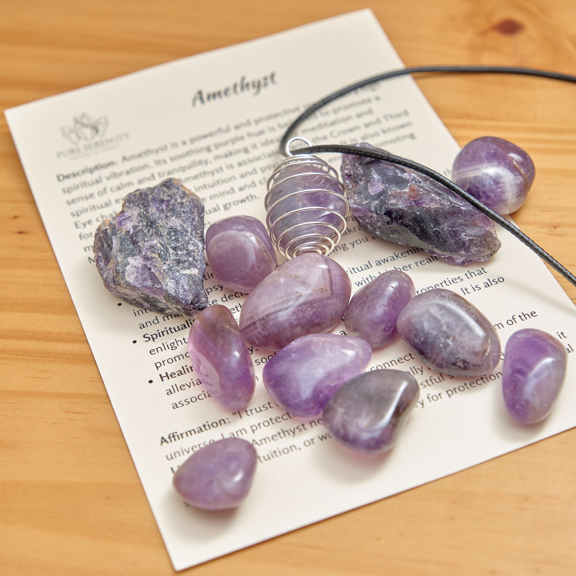 Amethyst Gemstone Gift Set  Pure Serenity