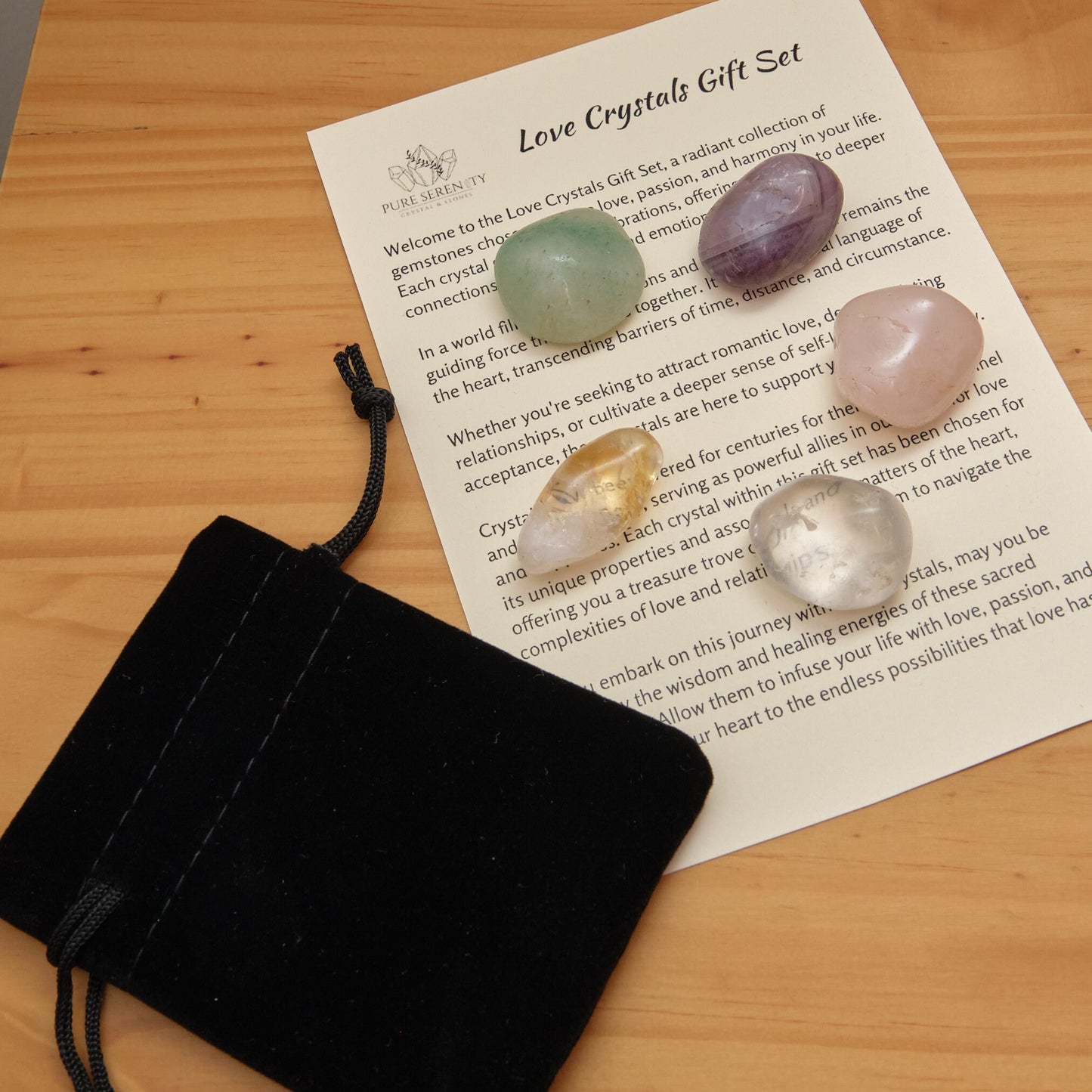Love Healing Crystals Self Care Gift Set  Pure Serenity