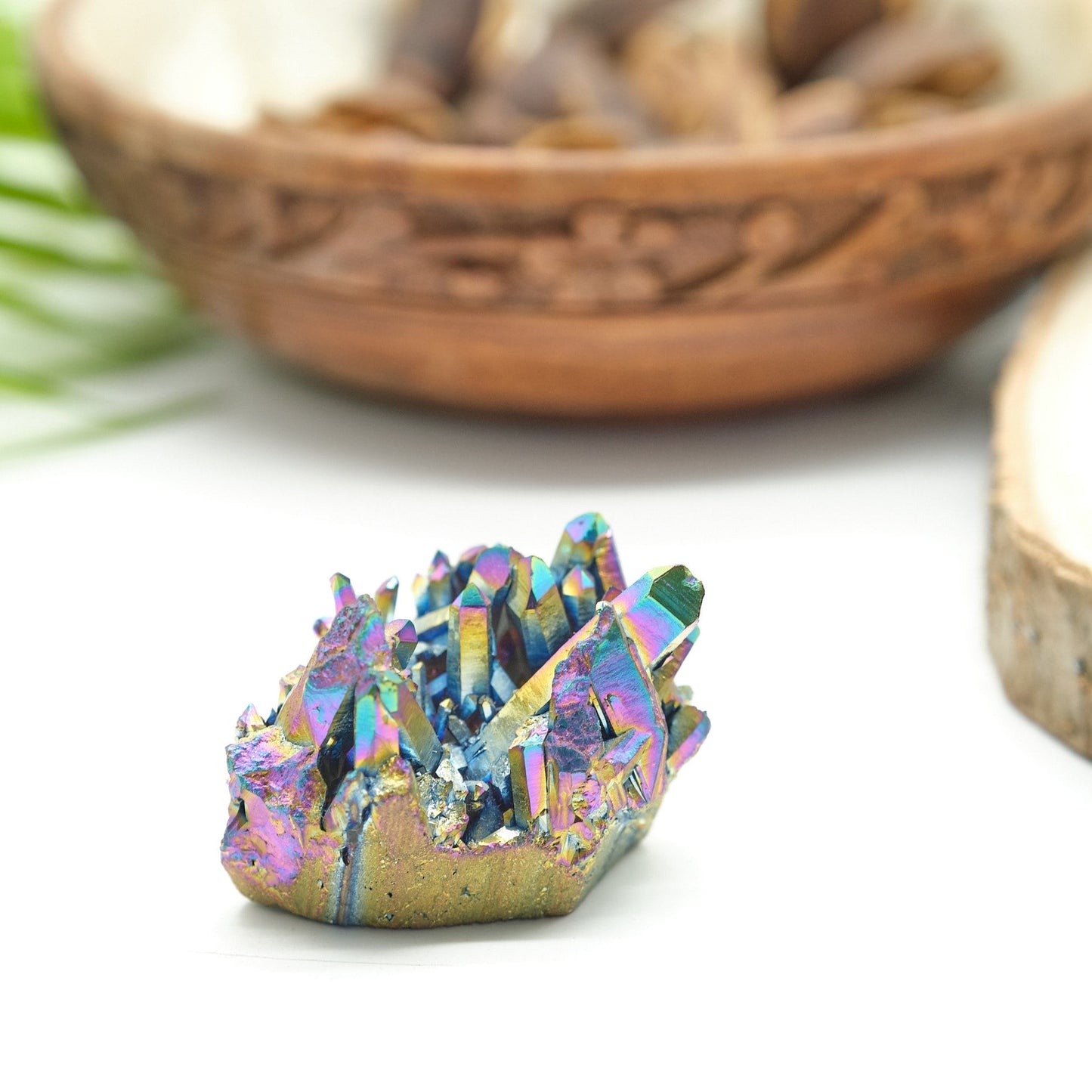 Titanium Rainbow Aura Quartz Cluster 66g  Pure Serenity