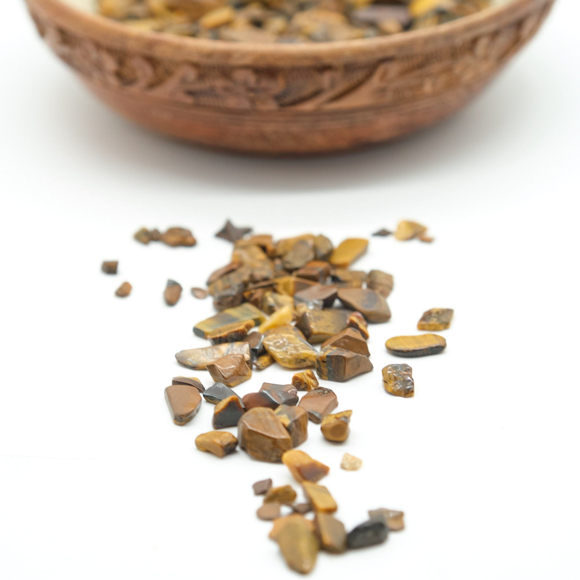 Gold Tigers Eye Crystal Chips 4-10mm Undrilled  Pure Serenity