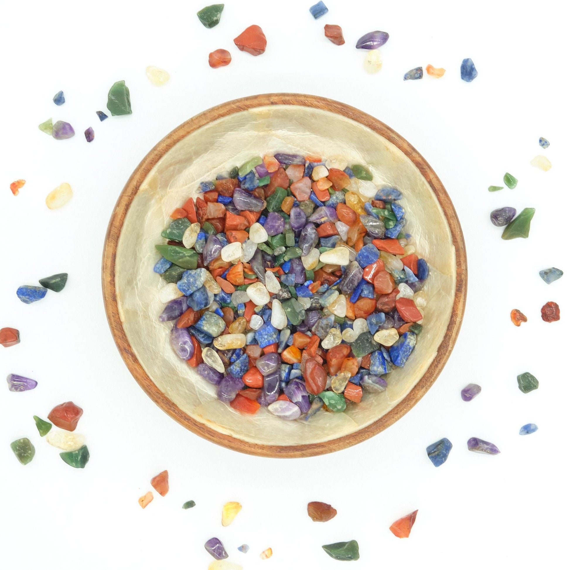 Rainbow Mix Crystal Chips 2-10mm Undrilled  Pure Serenity